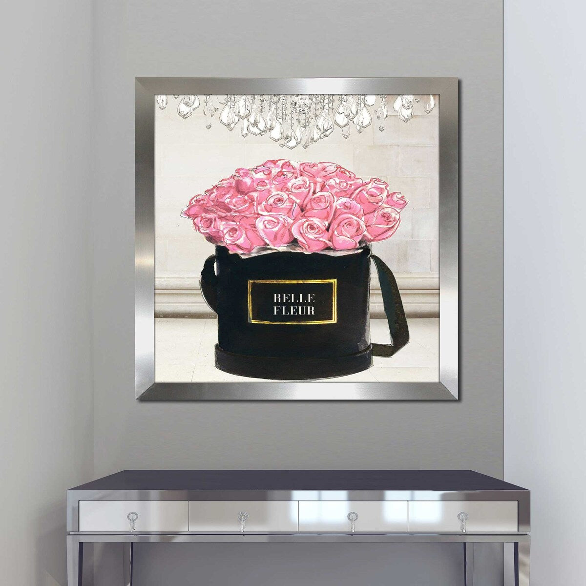 Belle Fleur Pink Roses by Jodi - Premium Acrylic Wall Art Print - Perfect for Living Room, Bedroom & Office Decor