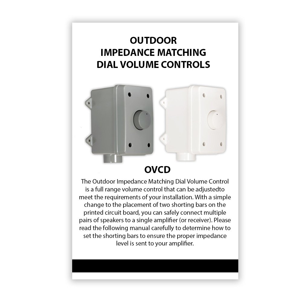 Acoustic Audio AAOVCD-W Weatherproof Outdoor Volume Control System - 6-Piece White Set for Patio, Garden & Poolside Entertainment