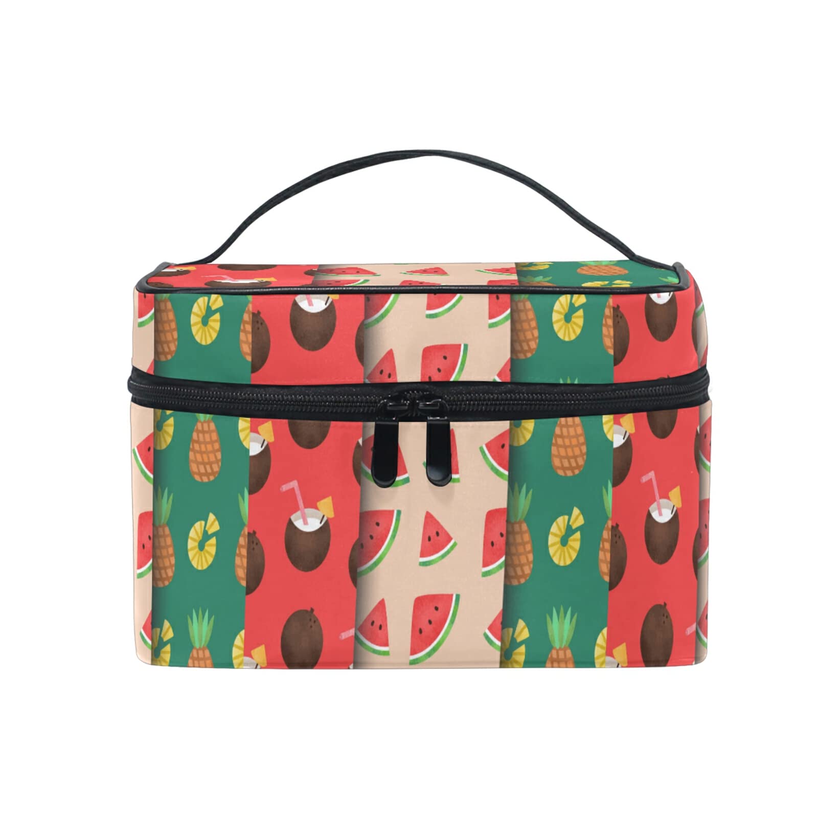Stylish Summer Fruits Makeup Bag for Women - Waterproof Cosmetic & Toiletry Travel Organizer - Perfect for Beach Trips, Gym, and Daily Essentials