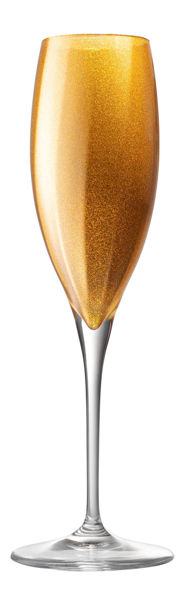 Premium Barski Crystal Champagne Flutes Set of 6 - 11oz Gold Decorated Wedding Toast Glasses, European Made - Perfect for Weddings, Anniversaries & Celebrations
