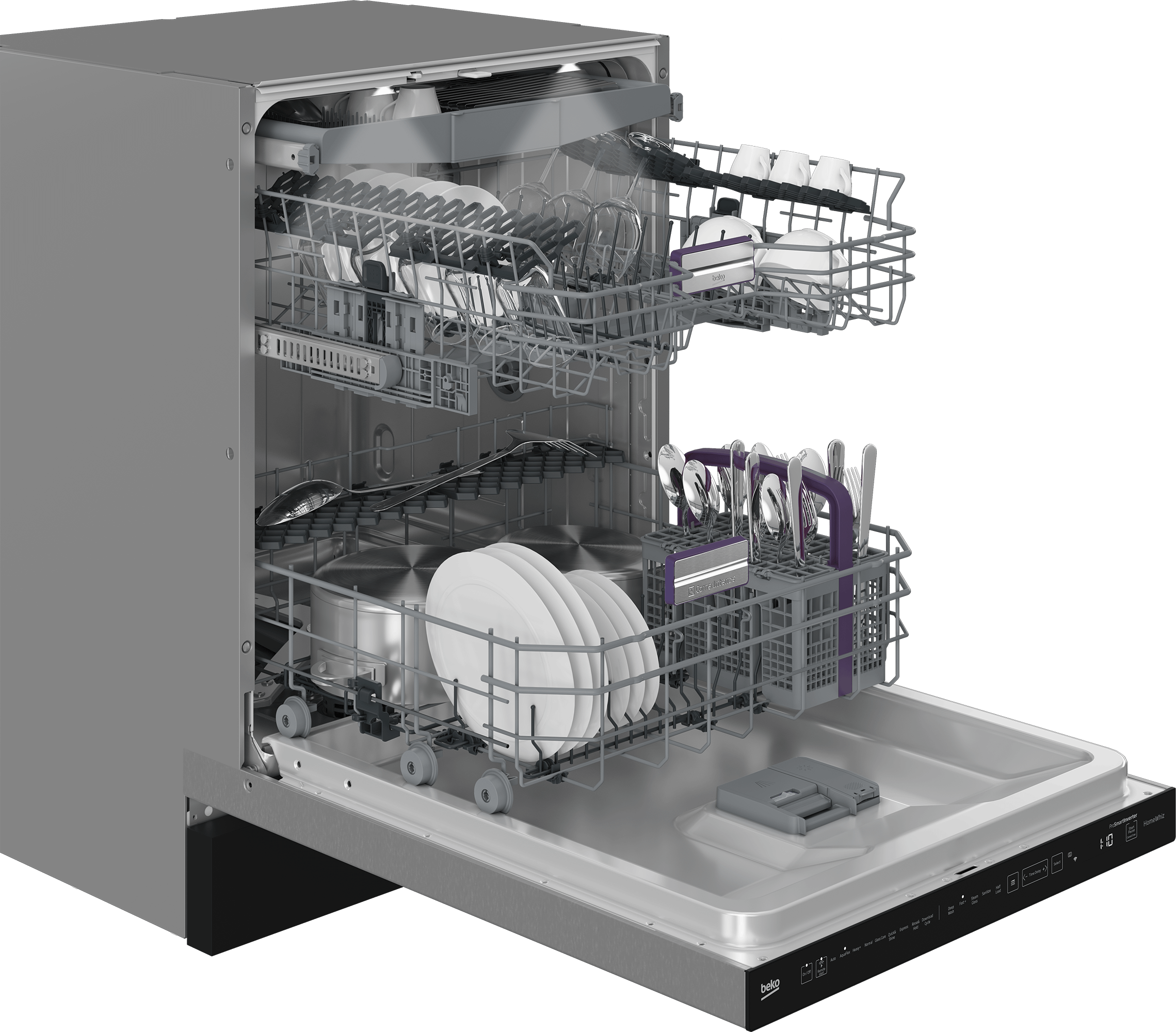 Beko DDT39434XIH 16 Place Settings Tall Tub Dishwasher - 39.0 dB Ultra Quiet, Energy Efficient for Large Families | Perfect for Open Kitchens & Entertaining Guests