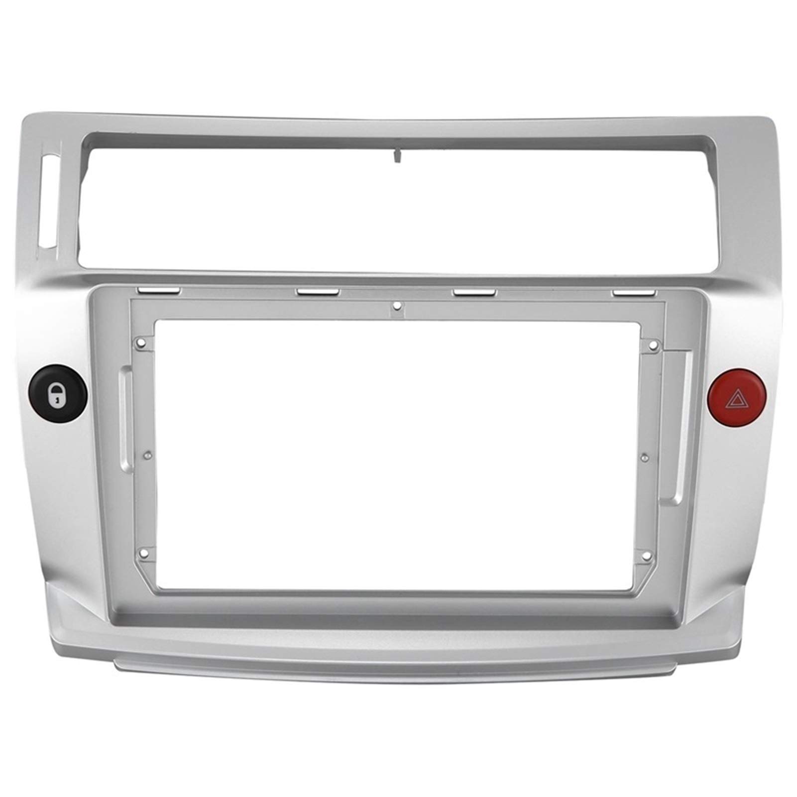 FSGLOVE 2 Din Car Radio Face Plate Frame Compatible with Citroen C4 2004-2009 - Car DVD GPS Player Dashboard Mounting Kit - Universal Car Accessories (Black) - Perfect for Car Audio Upgrade & Interior Customization