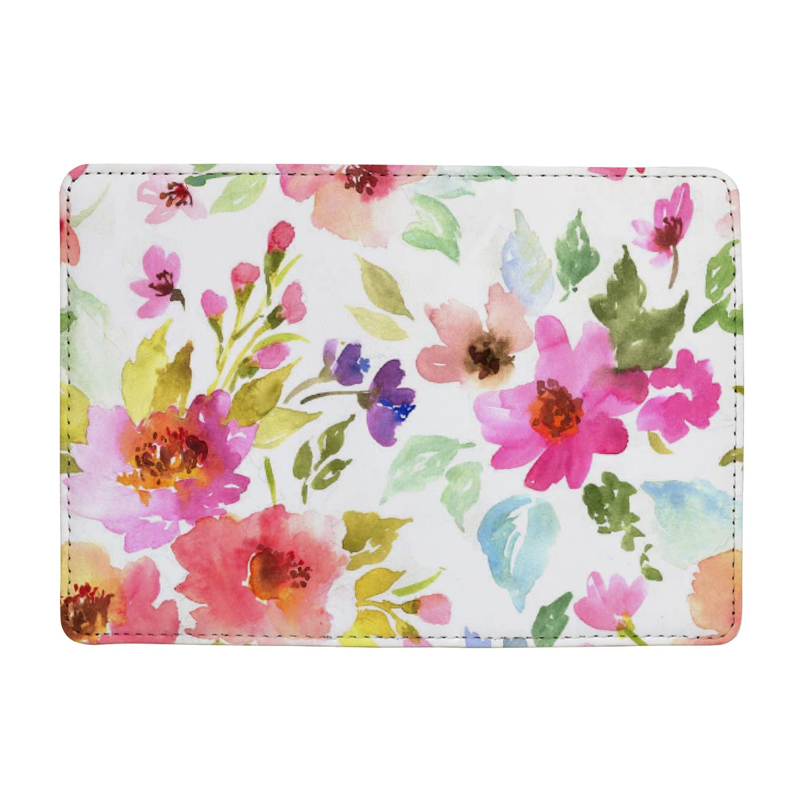 Premium PU Leather Passport Cover with Floral Design - RFID Blocking Travel Wallet & ID Card Holder for Secure International Trips and Business Travel
