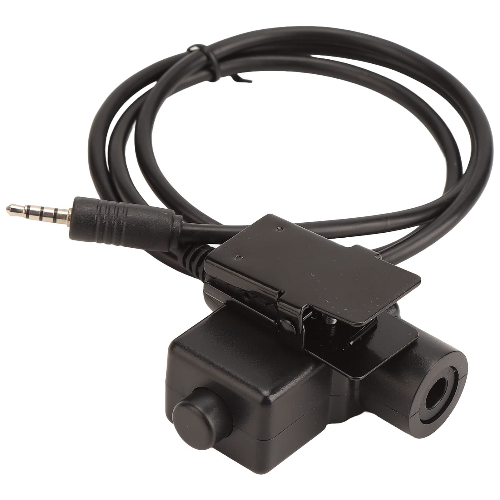 U94 PTT Tactical Headset Adapter with 3.5mm/0.1in Plug - Military-Grade Communication Cable for Two-Way Radios & Cell Phones - Durable Flexible Design for Outdoor, Airsoft & Tactical Operations
