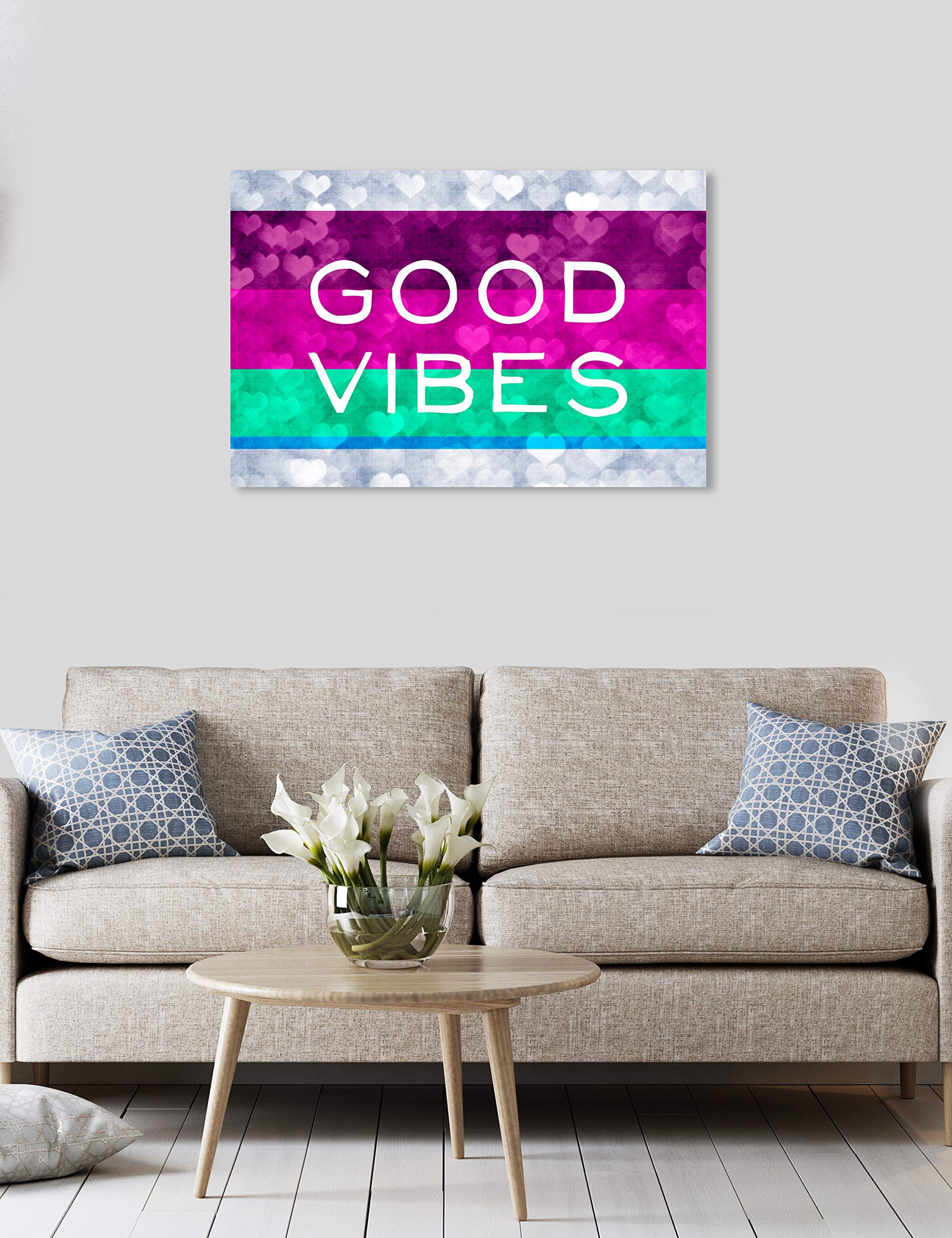 Good Vibes Wall Art Canvas Print - 36