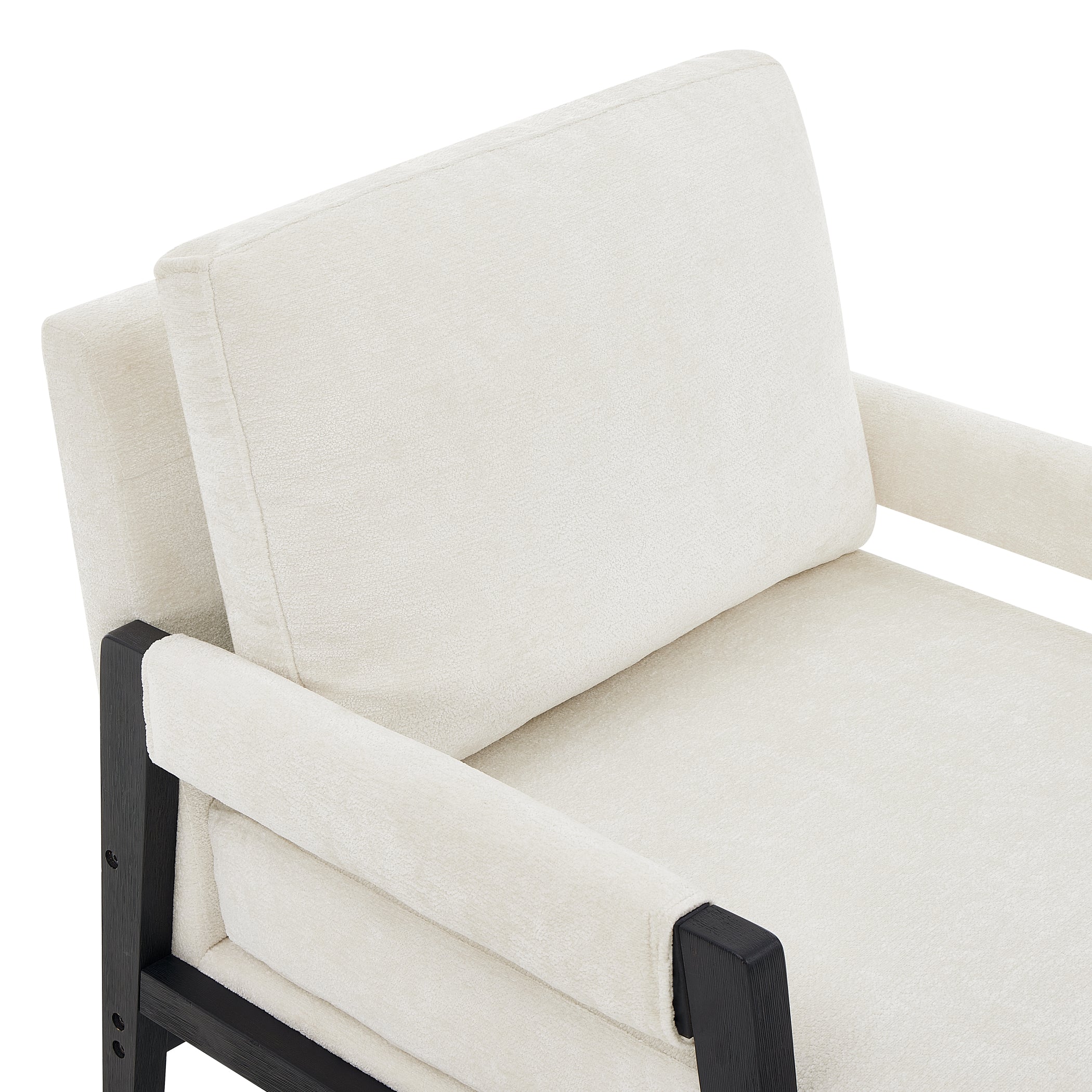 Roundhill Furniture Kelly Mid Century Modern Chenille Upholstered Accent Armchair - Stylish Living Room Chair for Home Office, Lounge & Reading Nook