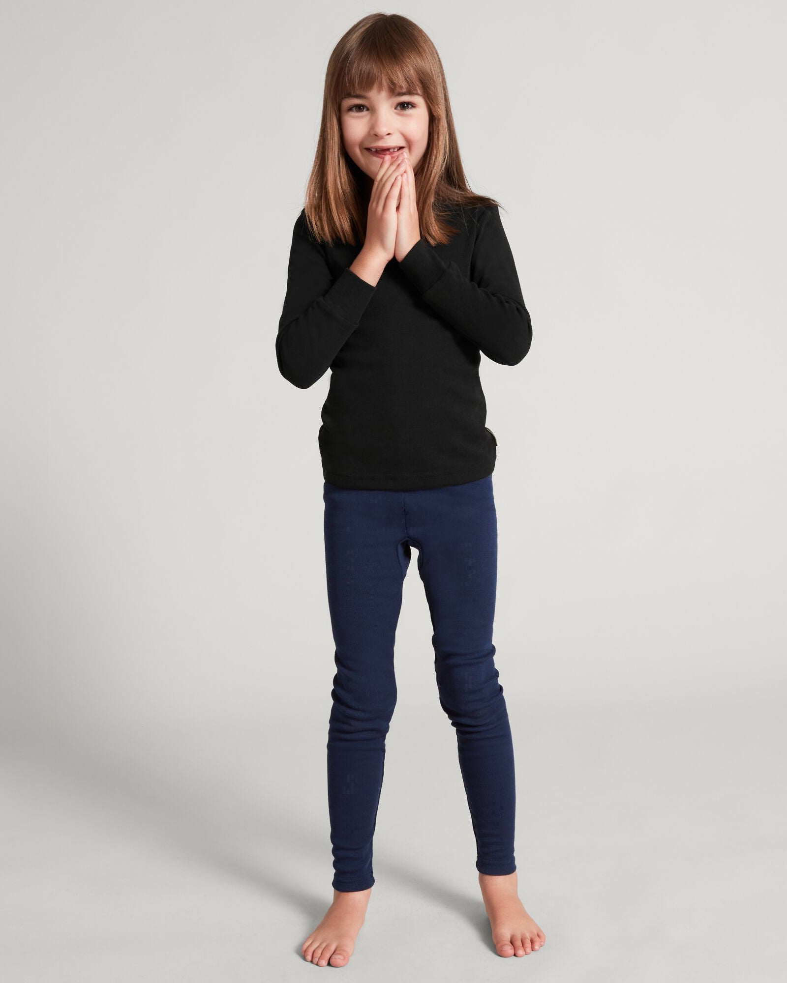 KMDCore Kids' Long John Pants - Navy Blue Thermal Underwear for Cold Weather - Perfect for Winter Outdoor Activities & Layering