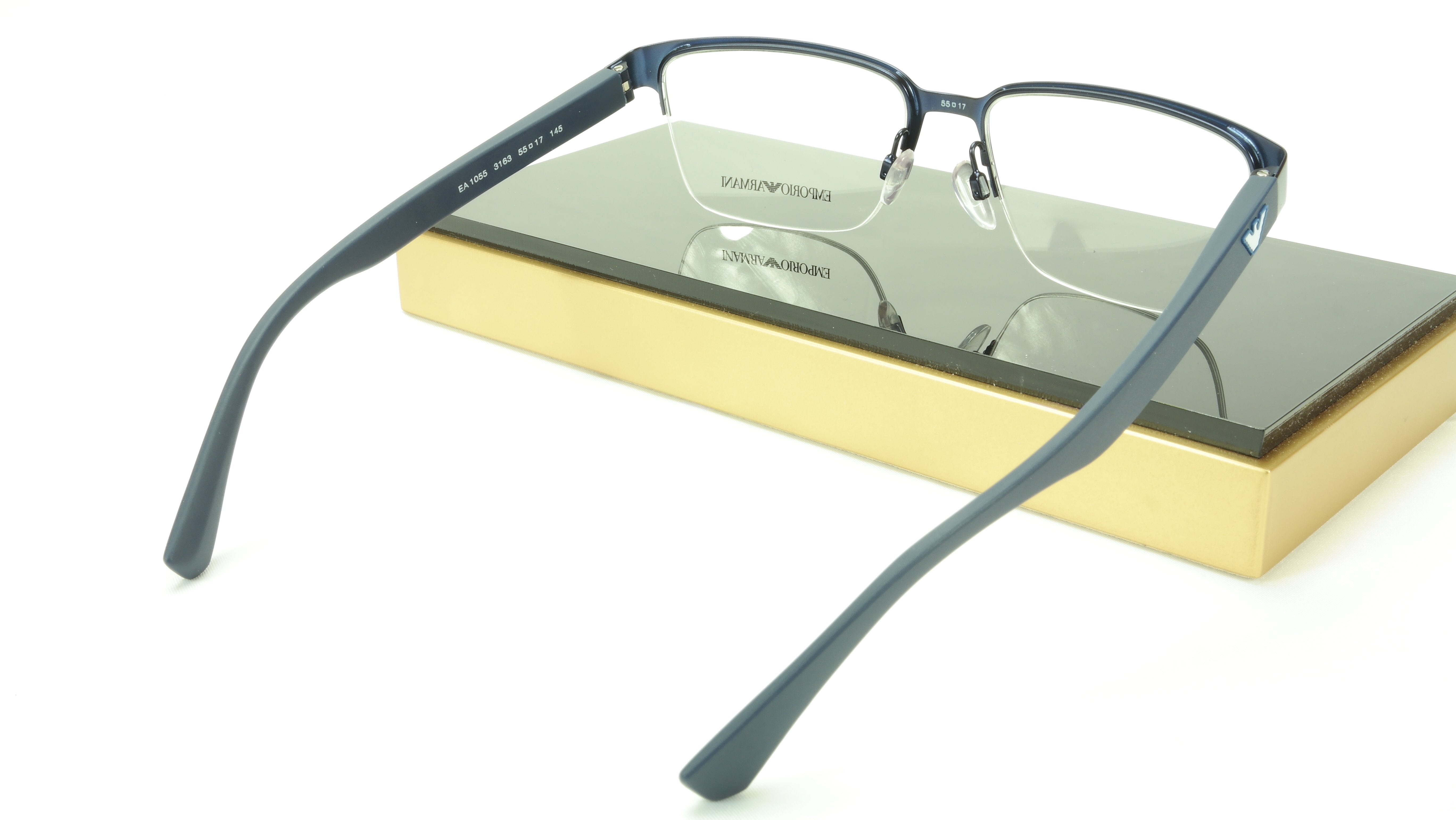 Emporio Armani EA1055 3163 Blue Acetate & Metal Eyeglasses Frame - Stylish Unisex Optical Glasses for Work, Reading & Fashion
