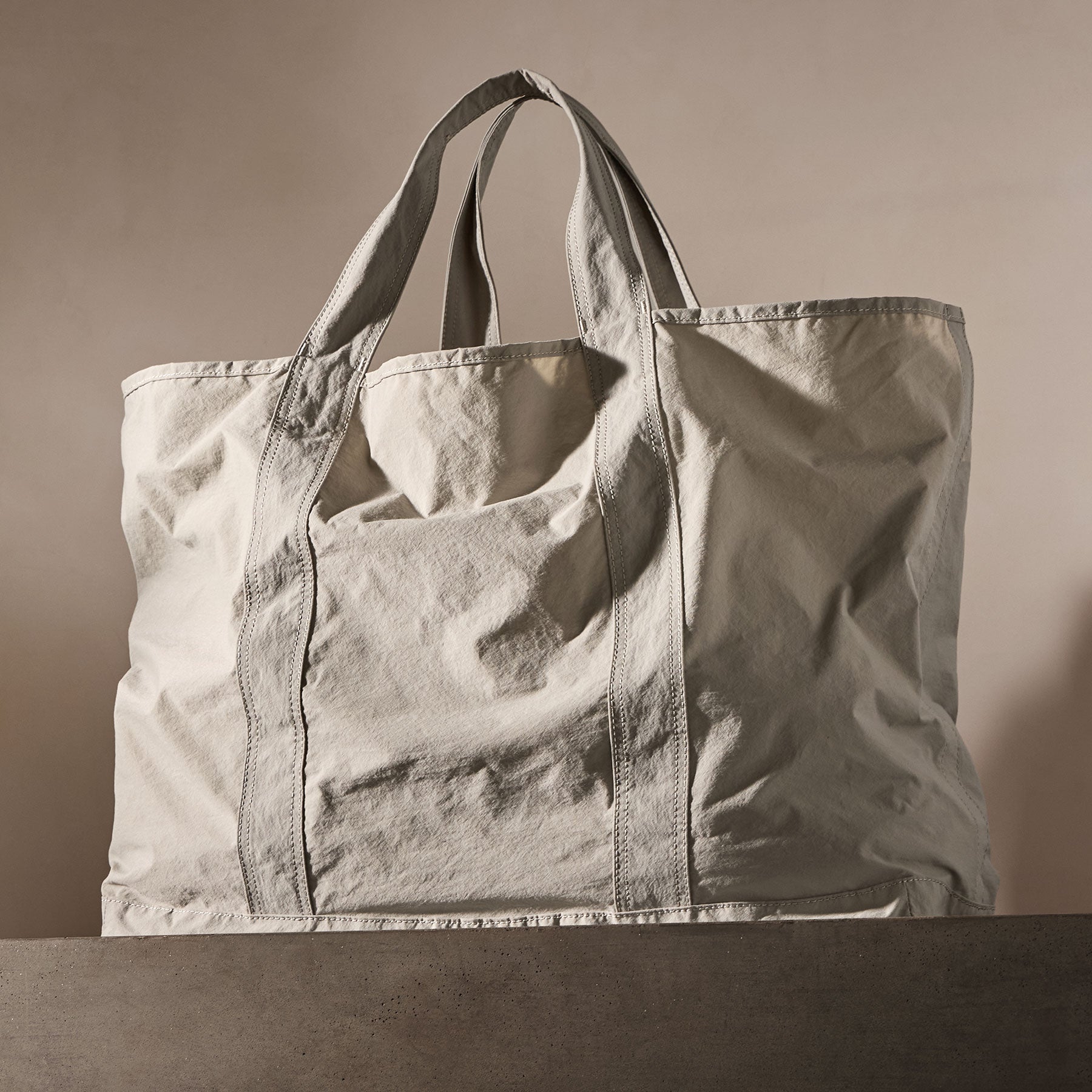 Stylish Large Matte Nylon Tote Bag - Dapple Gray - Perfect for Work, Travel & Everyday Use