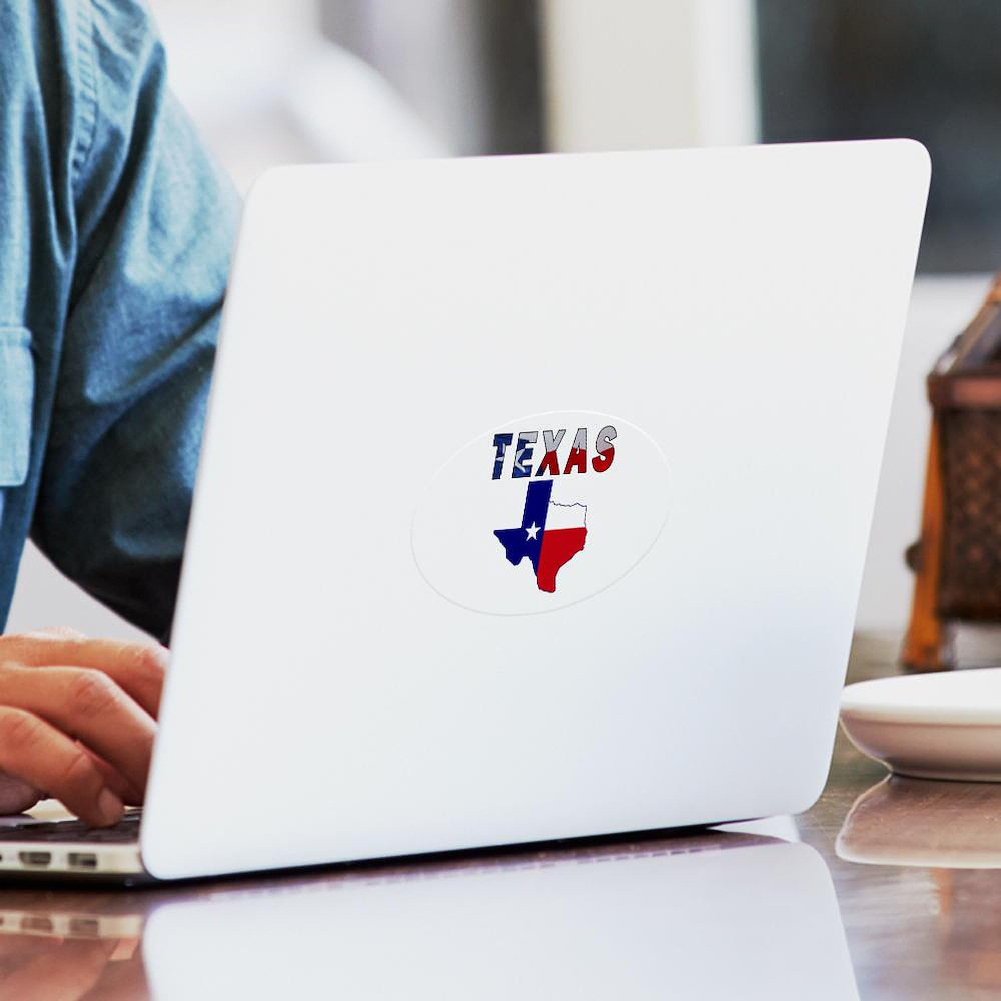 Texas Pride Car Bumper Stickers (10-Pack) - Durable Vinyl Decals for Cars, Trucks & Laptops - USA Flag Map with Texas Oval Design - Perfect for Tailgating, RVs & Showing State Pride
