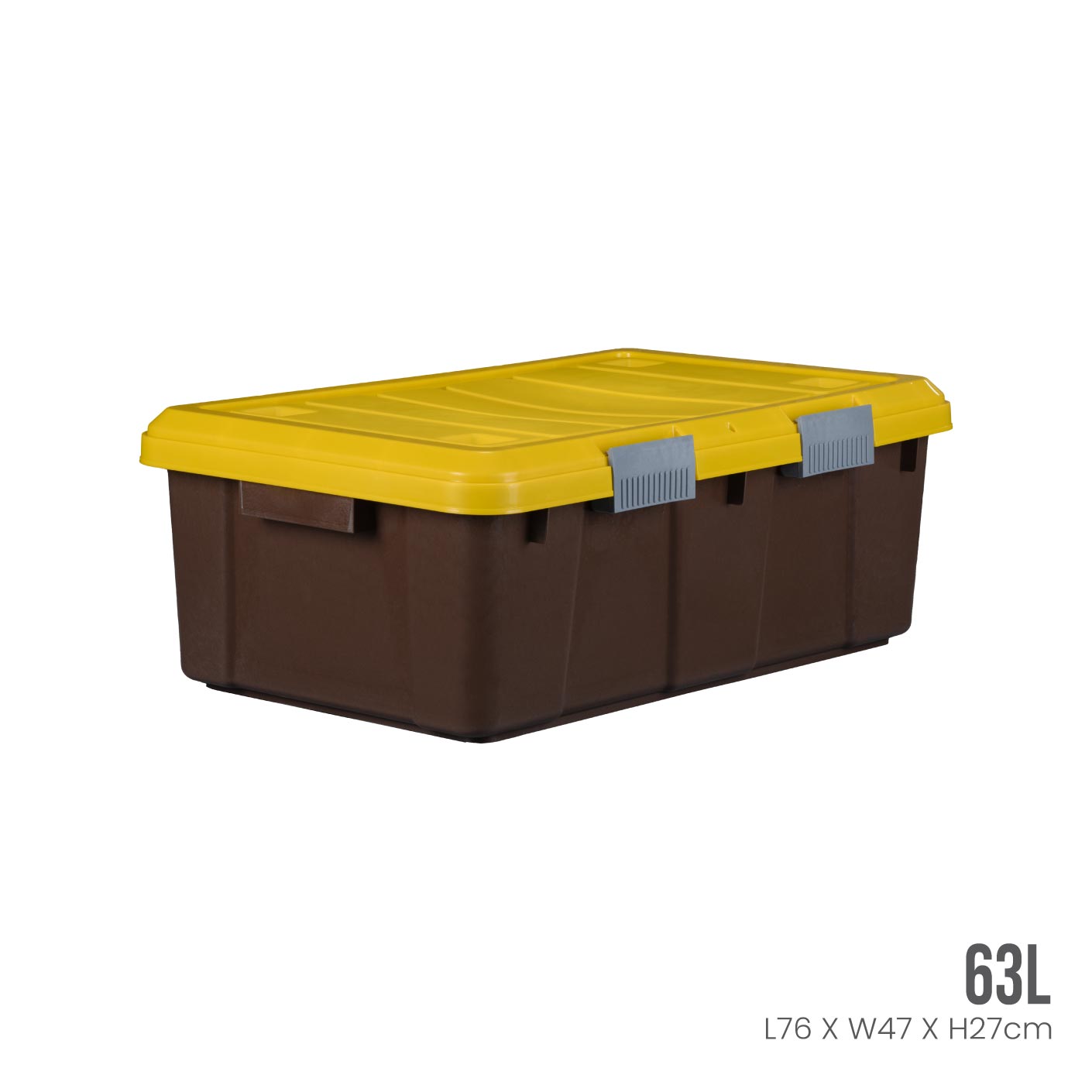 Rugged Storage Box with 2 Secure Clips (8606) - Durable Organizer for Tools, Camping Gear & Outdoor Equipment