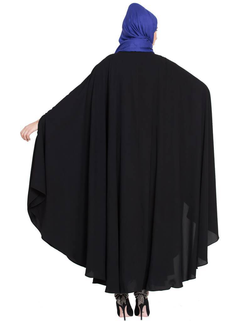 Handmade Iranian Arabic Kaftan - Black & Blue Traditional Embroidered Dress for Women | Perfect for Weddings, Parties & Special Occasions