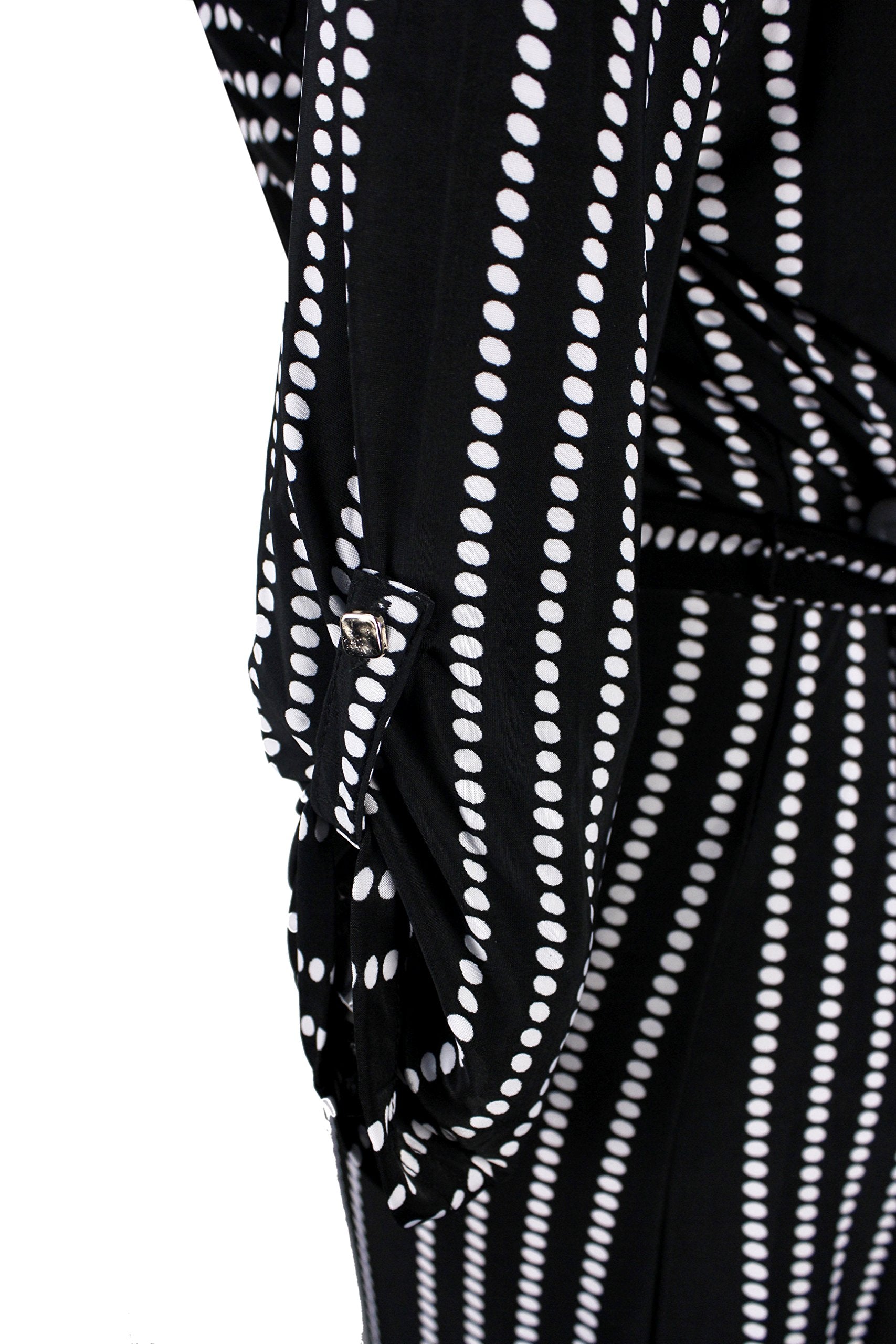 Women's Stylish Multi-Pattern Button V-Neck Shift Dress with 3/4 Sleeves - Perfect for Office, Party & Casual Wear