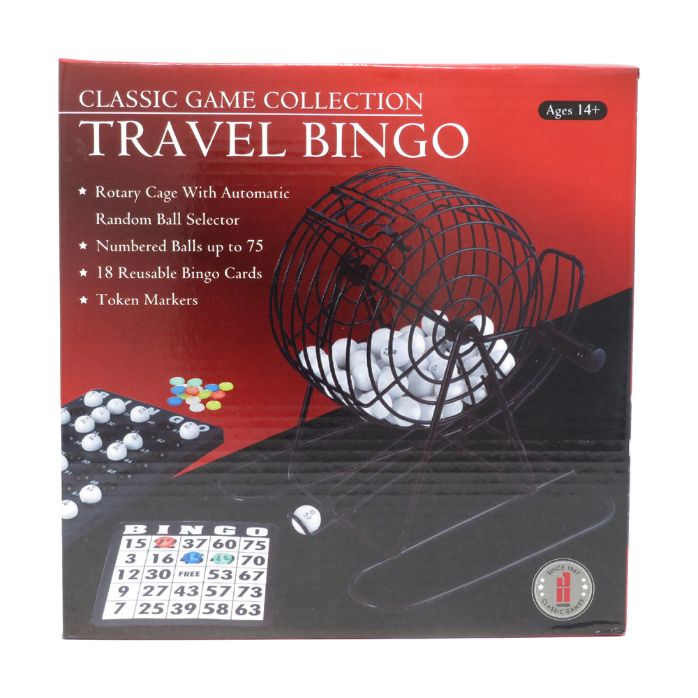 Classic Game Collection Portable Travel Bingo Set - Fun Family Game for Road Trips, Camping & Parties | Vintage Bingo Cards with Markers