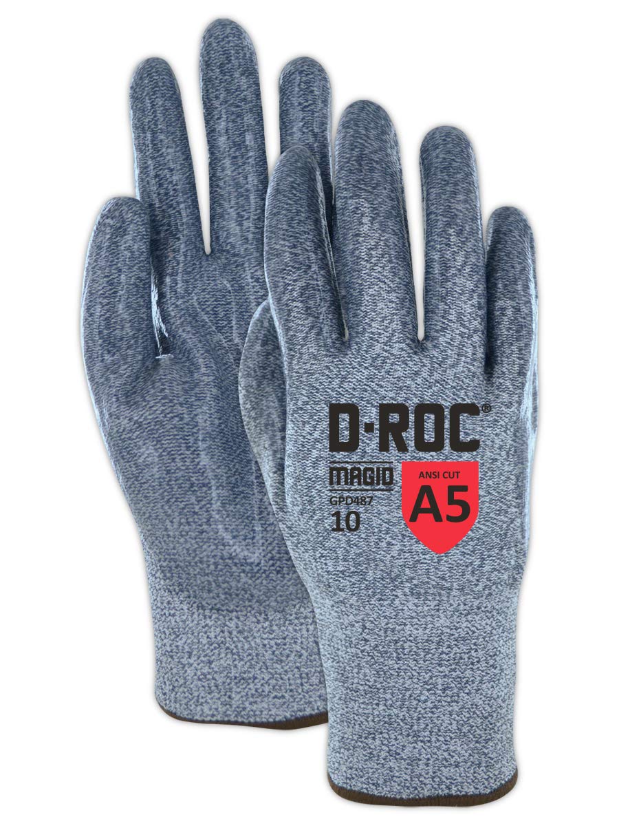 Heat-Resistant Work Gloves Size 5/XXS - ANSI Cut Level A5, Silicone Coated for Grip & Protection | HPPE+ Shell (GPD487) | Ideal for Window Fabrication, Sealant Jobs & Glass Handling | Durable Safety Gloves for Construction & Industrial Work