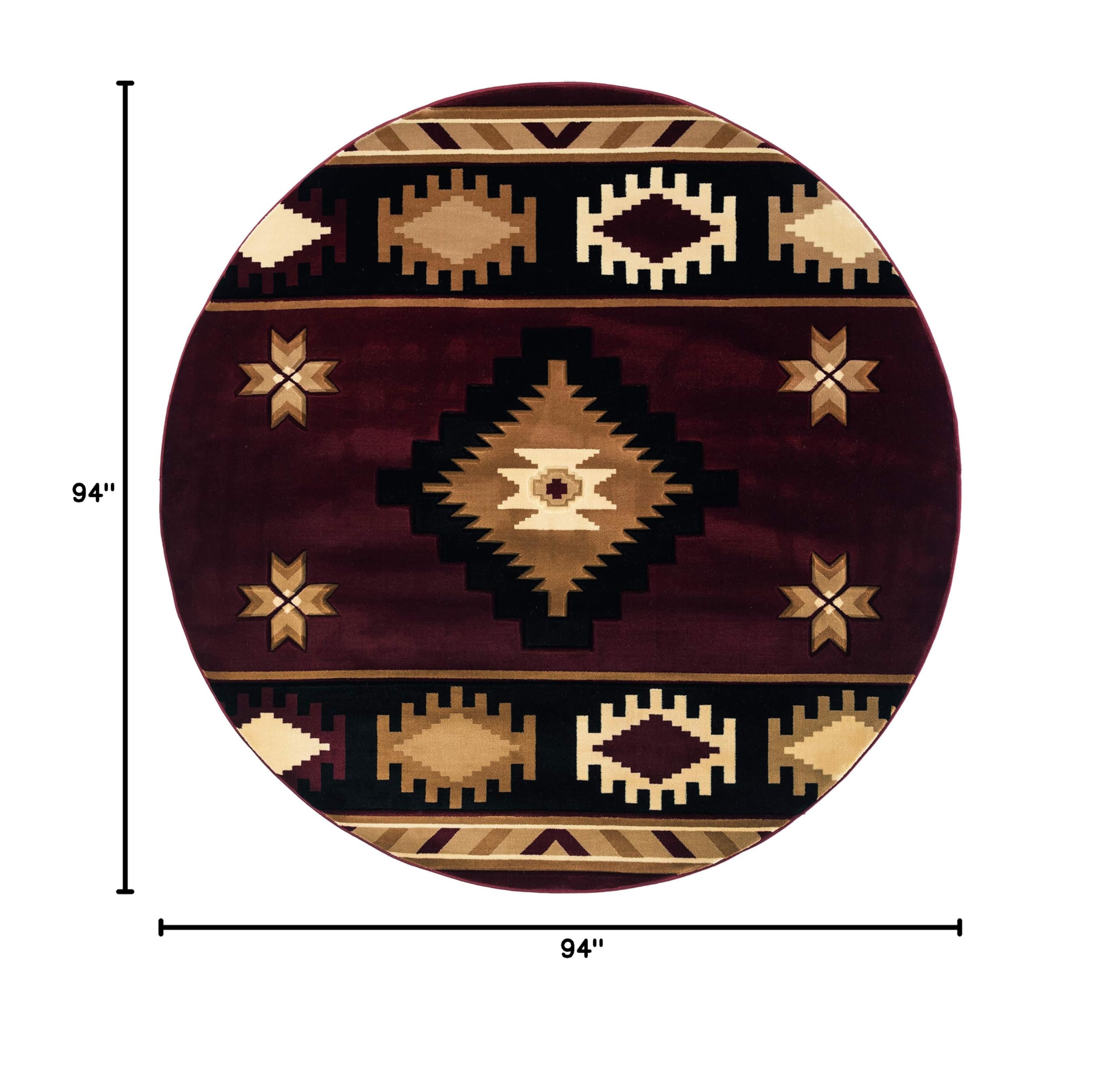 United Weavers of America Bristol Caliente Burgundy Round Area Rug 7'10
