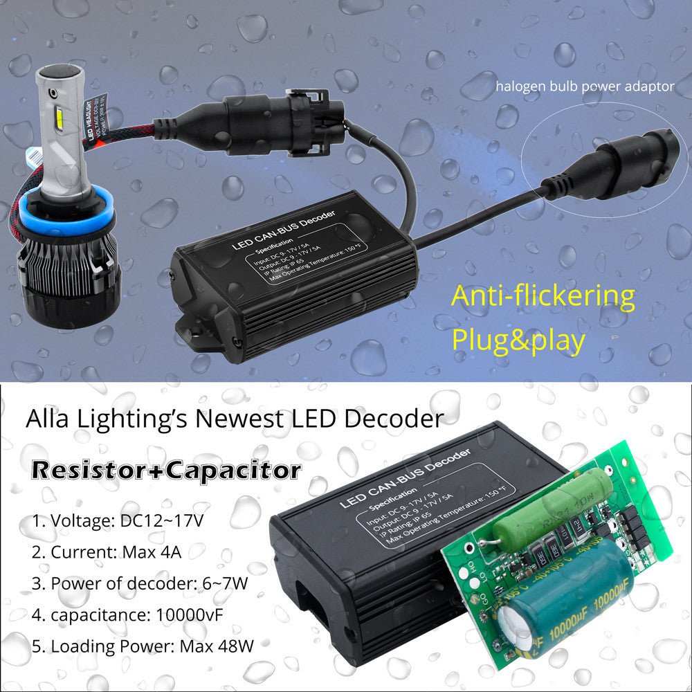 9006 9012 9005 LED Decoders - Anti-Flicker Error Free Canbus Decoder for LED Headlights & Fog Lights - Compatible with Most Vehicles - Perfect for Night Driving and Off-Road Adventures