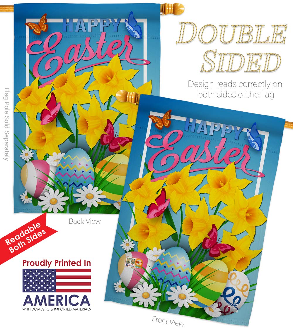 Daffodils Easter Spring Double Sided Garden Flags Kit - 28