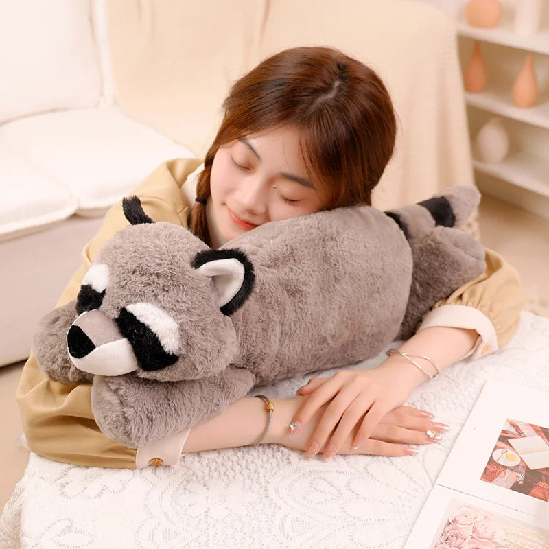 45/55/65cm Soft Fox Crocodile Kawaii Plush Pillow - Cute Sloth & Raccoon Stuffed Animal Toy for Kids Girls | Perfect Gift, Nursery Decor & Stress Relief Comfort Toy for Bedtime, Travel & Cuddling