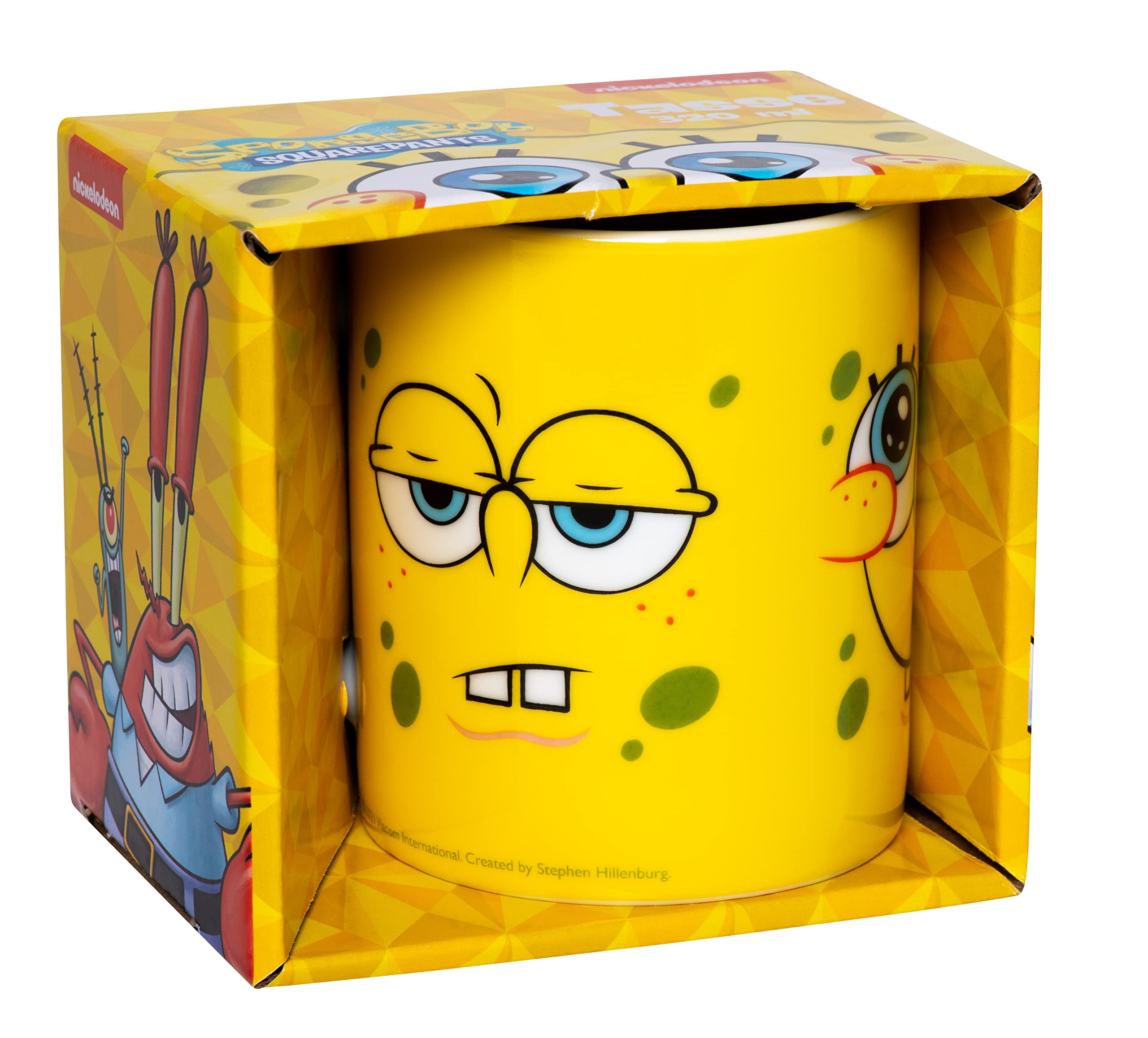 Spongebob Squarepants Ceramic Mug 320ml - Cartoon Character Coffee Cup for Kids & Adults - Perfect for Home, Office & Gifts