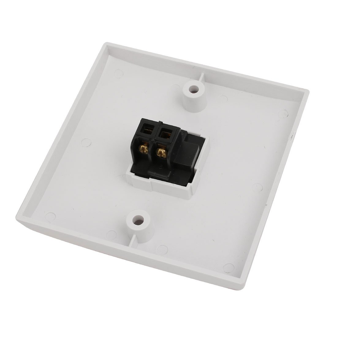 Self-Locking Latching Electrical Switch Wall Plate - White On/Off Button Light Control - 250V 10A - Ideal for Home, Office & Commercial Lighting Control
