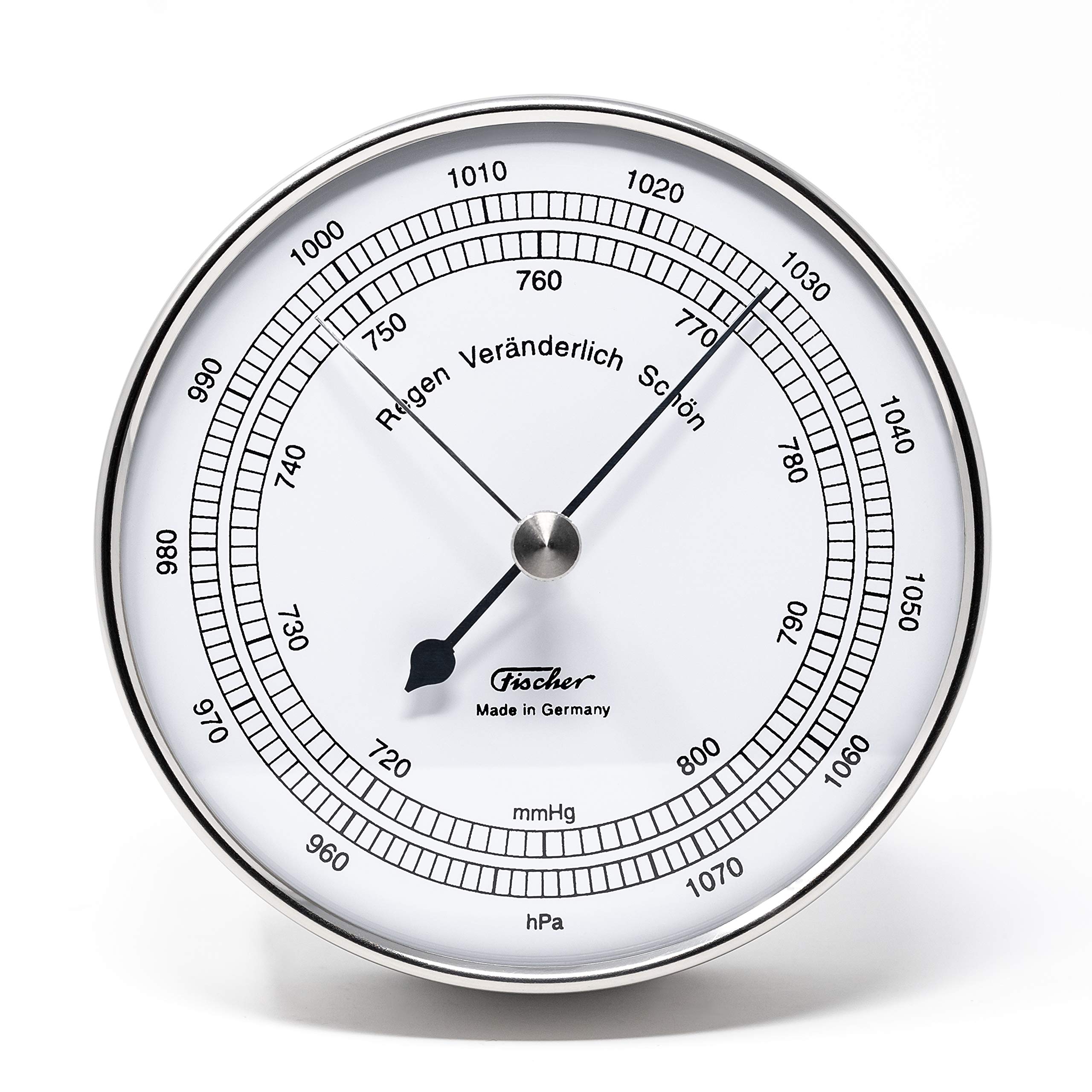 Stainless Steel Barometer with Multi-Color Display - Accurate Weather Forecasting Tool for Home, Office, and Outdoor Use