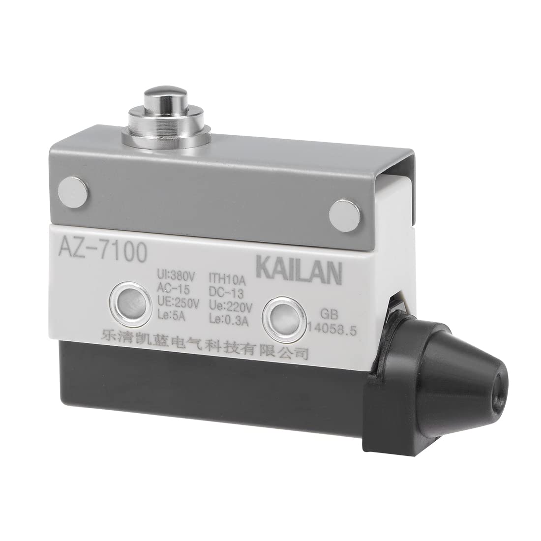 uxcell AZ-7100 Plunger Micro Limit Switch Momentary Panel Mount 1NC+1NO for CNC Mill, 3D Printer, Industrial Automation - Perfect for Door Safety, Machine Positioning & Equipment Control