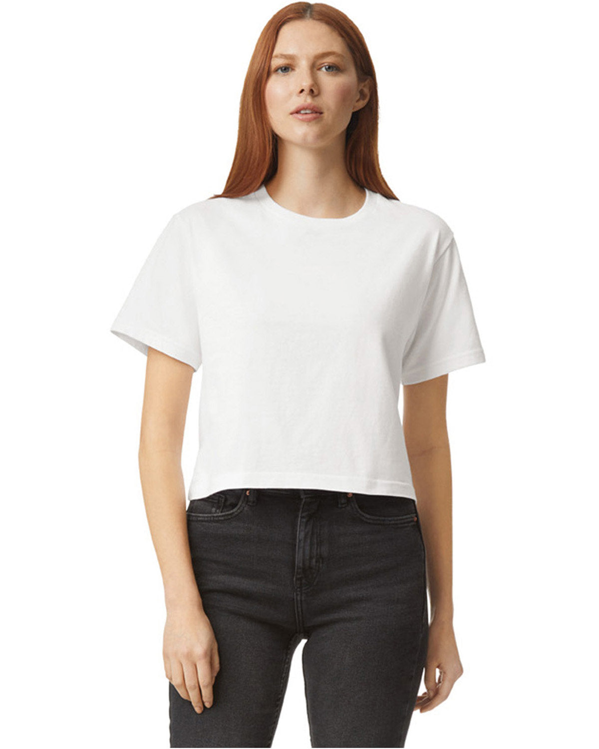 American Apparel 102AM Women's Premium Cotton Boxy T-Shirt - Soft Relaxed Fit for Casual Wear, Layering & Everyday Comfort