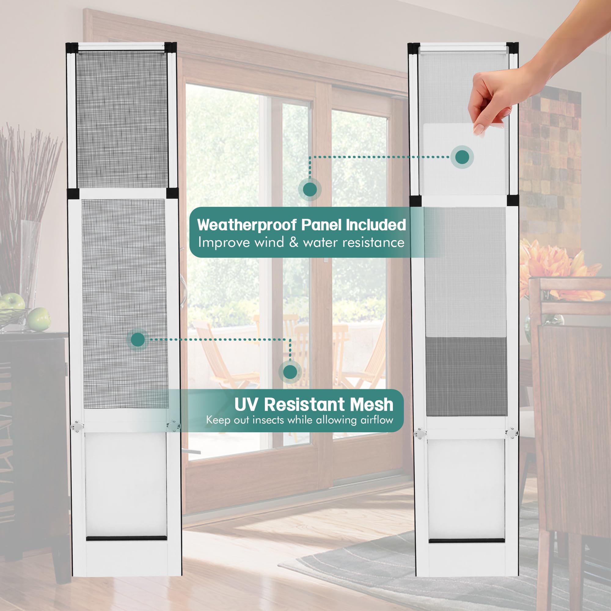 Pet Door for Sliding Glass Doors - 8.66