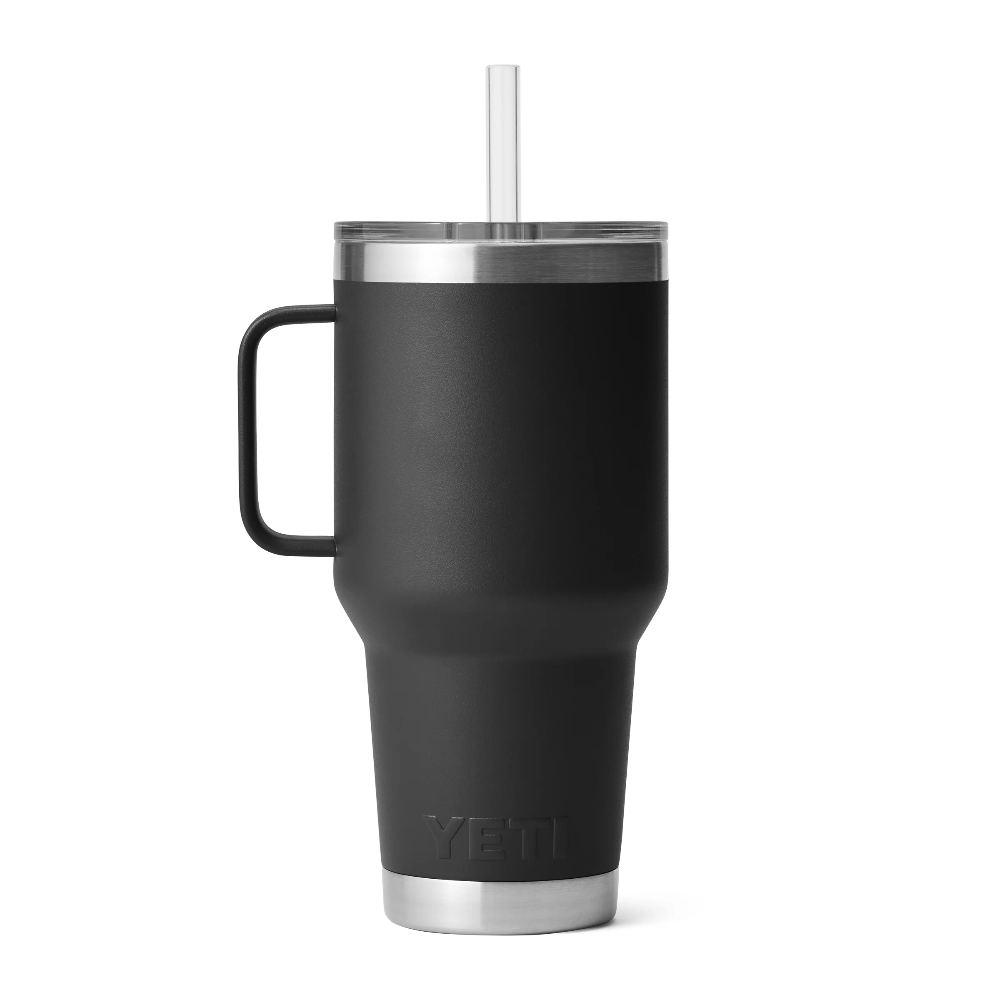 **35 oz Rambler Insulated Stainless Steel Mug with Straw Lid - Perfect for Coffee, Tea & Cold Drinks at Home, Office or Travel**