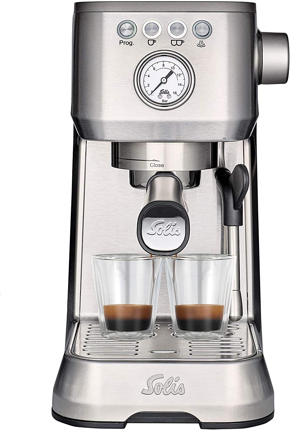 Solis Barista Perfetta Plus Espresso Machine - Stainless Steel Professional Coffee Maker for Home & Office | Perfect for Latte, Cappuccino & Espresso Lovers