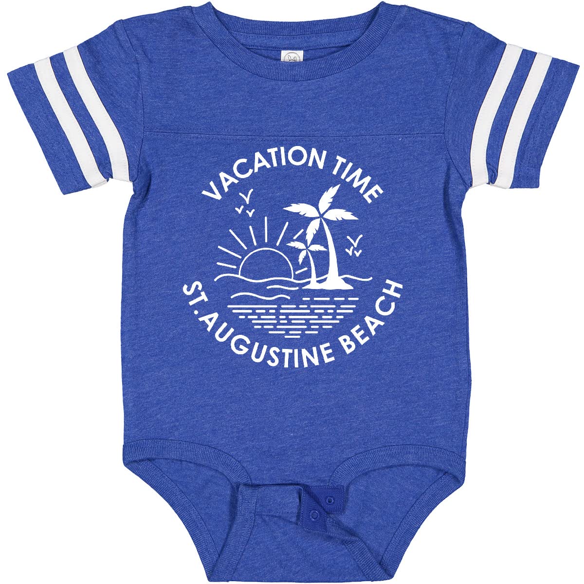Inktastic Vacation Time in St Augustine Beach Baby Bodysuit - Soft Cotton Infant Onesie for Beach Trips & Family Vacations