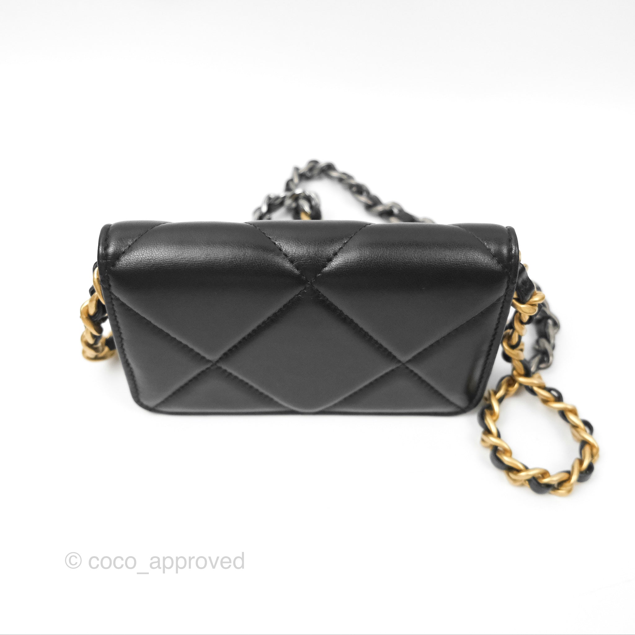 Chanel 19 Clutch With Chain Black Lambskin Mixed Hardware - Luxury Designer Crossbody Bag for Women, Perfect for Evening Parties & Special Occasions