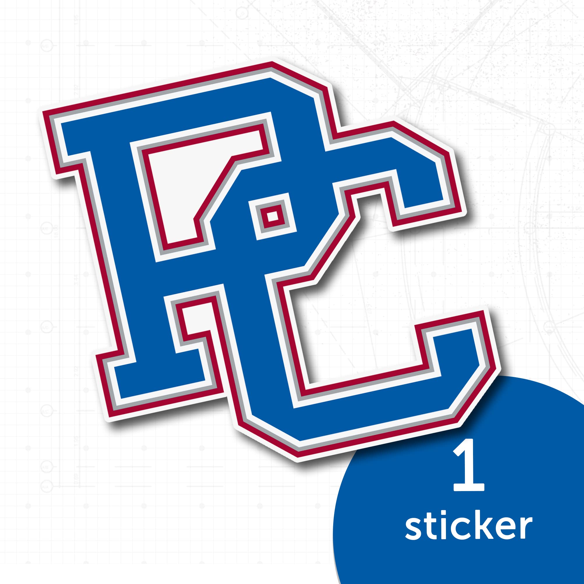 Desert Cactus Presbyterian College Sticker - Blue Hose Vinyl Decal for Laptop, Water Bottle, Car & Scrapbook - Durable Waterproof Decoration for School Spirit, College Pride & Fan Gear