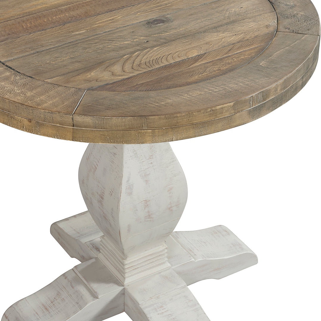 Napa Round End Table - Modern Side Table for Living Room, Bedroom & Office - Small Accent Table with Sturdy Metal Base - Perfect for Coffee, Books & Decor