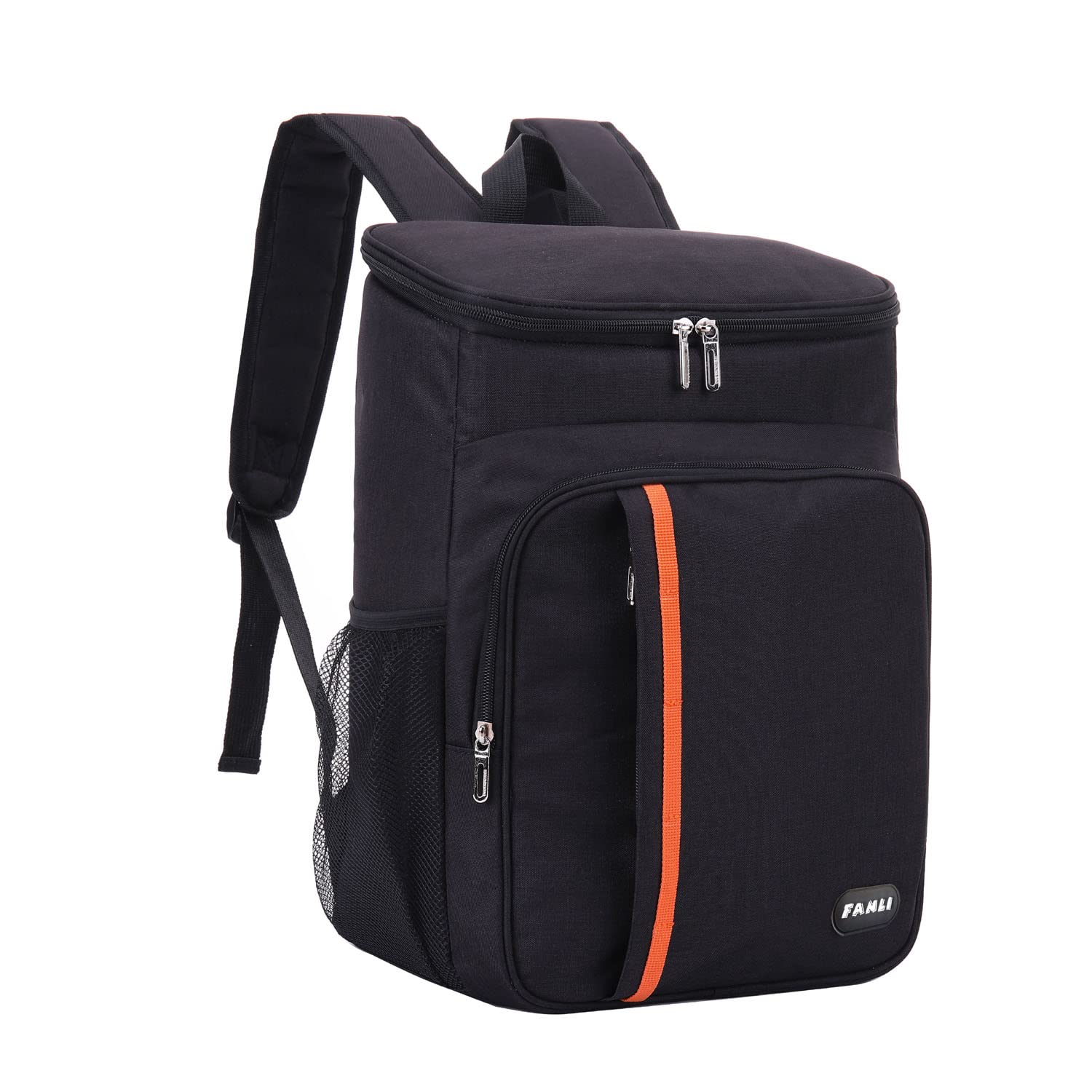 Fanli Insulated Lunch Bag Picnic Backpack for Men & Women - Leakproof Cooler for Food & Drinks - Perfect for Camping, Hiking, Beach, Park, Day Trips & Outdoor Activities (Black)