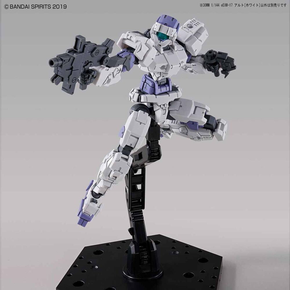 Bandai 30 Minutes Missions 30MM #01 1/144 eEXM-17 Alto White Model Kit - Fast Build Customizable Mecha for Hobbyists & Collectors