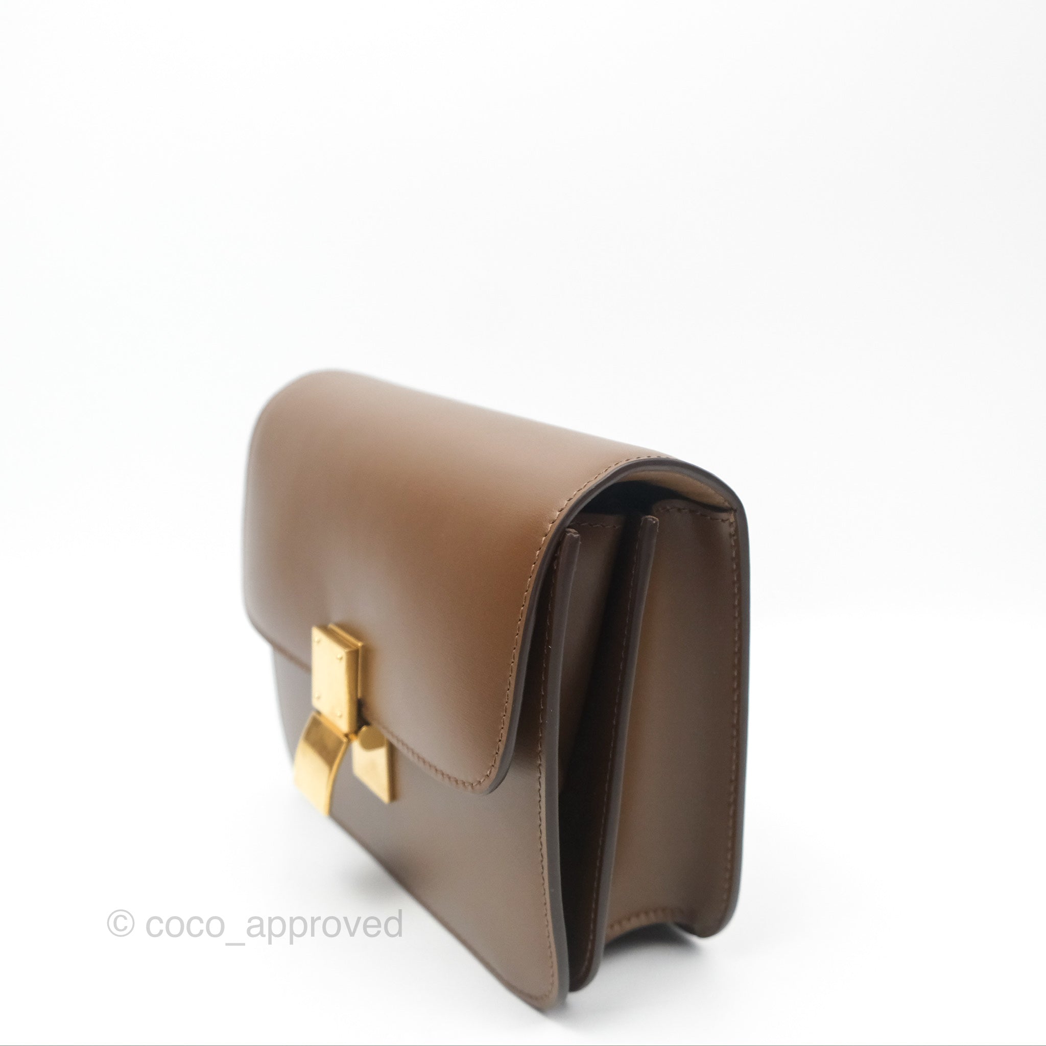 Celine Teen Classic Box Flap Bag in Caramel Calfskin Leather - Perfect for Work, Travel & Everyday Luxury