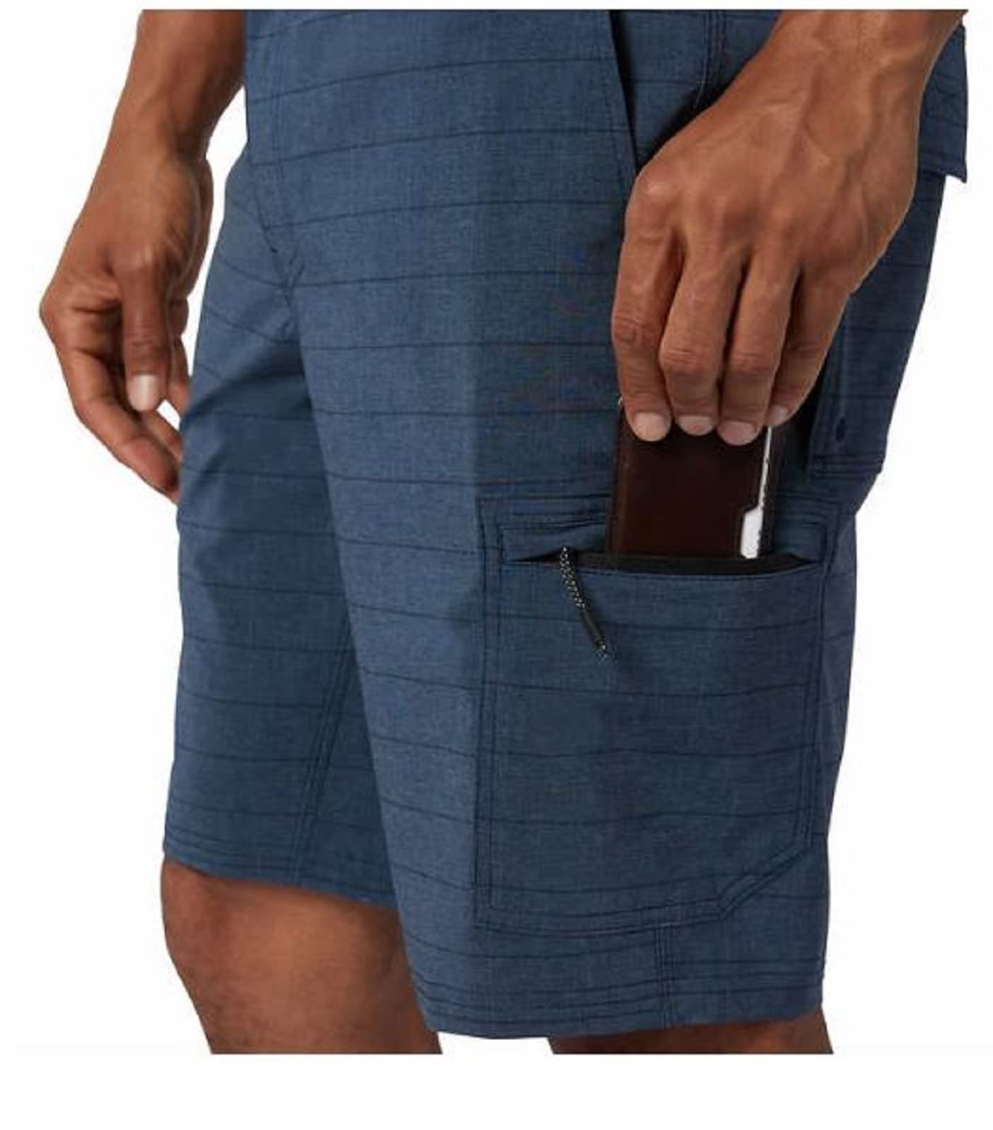 Men's Hybrid Curl Shorts - Dark Navy, Size 32 | Quick-Dry Athletic Shorts for Basketball, Running & Gym Workouts