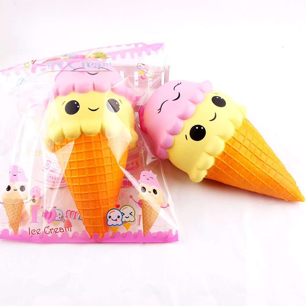 Fun Ice Scented Slow Rising Squishy Toy for Kids - Stress Relief & Sensory Play - Yellow Simulation Charm - Perfect for Fidgeting, Classroom Rewards & Anxiety Relief
