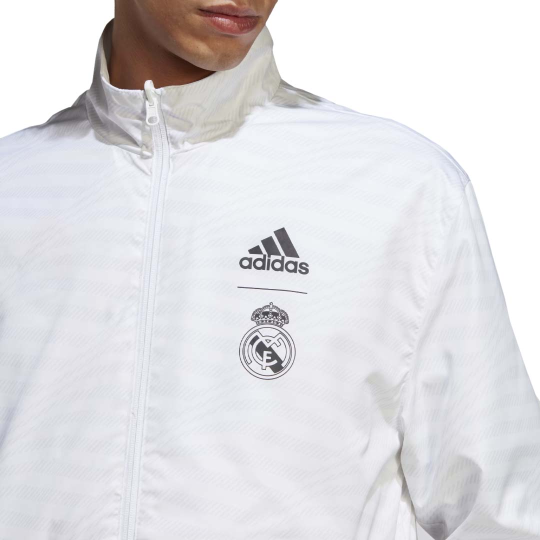 adidas Men's Real Madrid Anthem Reversible Jacket - Official Football Jersey for Training & Match Days (HT6458) | Perfect for Soccer Fans & Streetwear Fashion