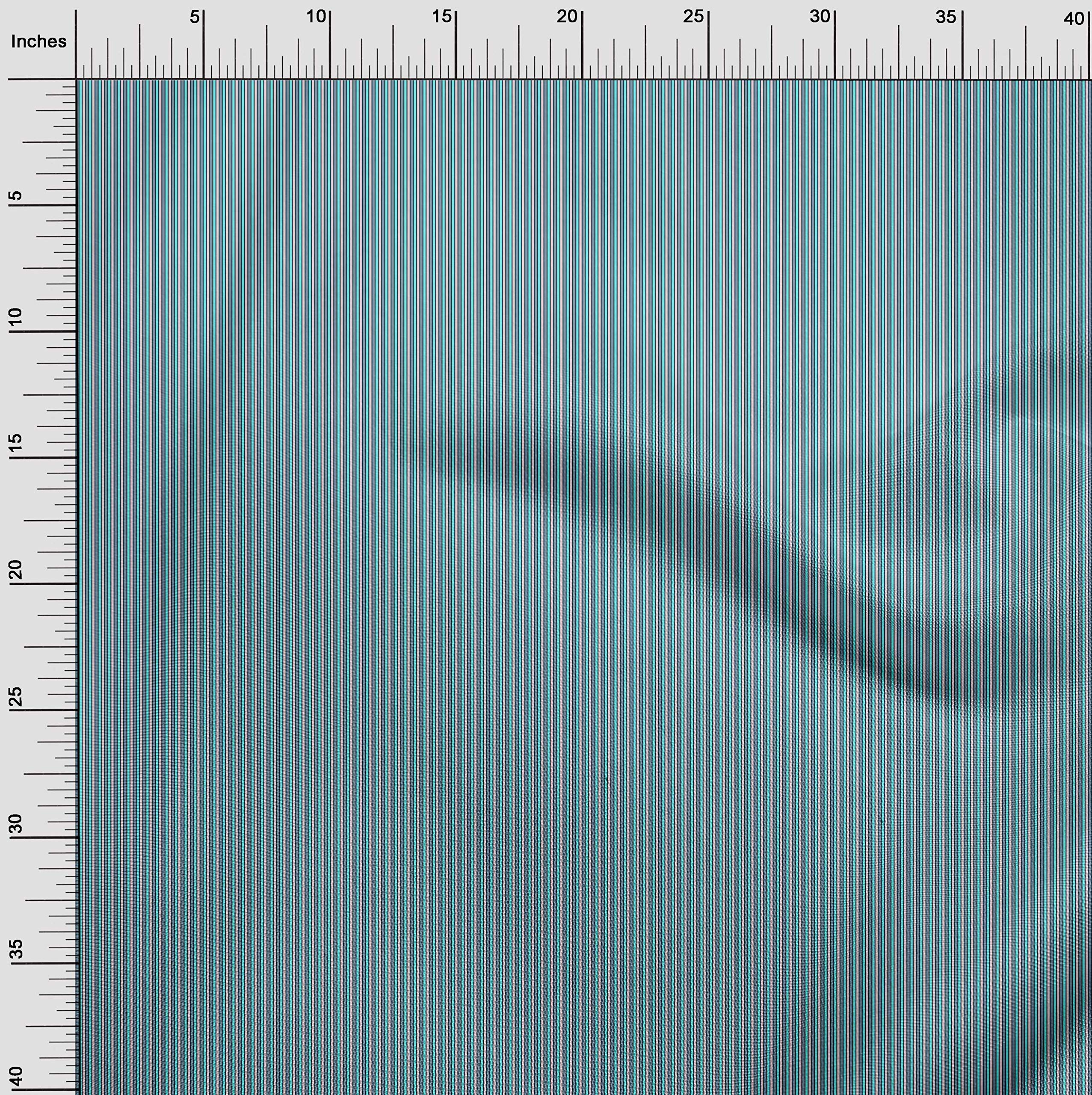 oneOone Organic Cotton Voile Fabric - Shadow Stripe Print - 42 Inch Wide - Premium Sewing Material for Dresses, Curtains & DIY Crafts