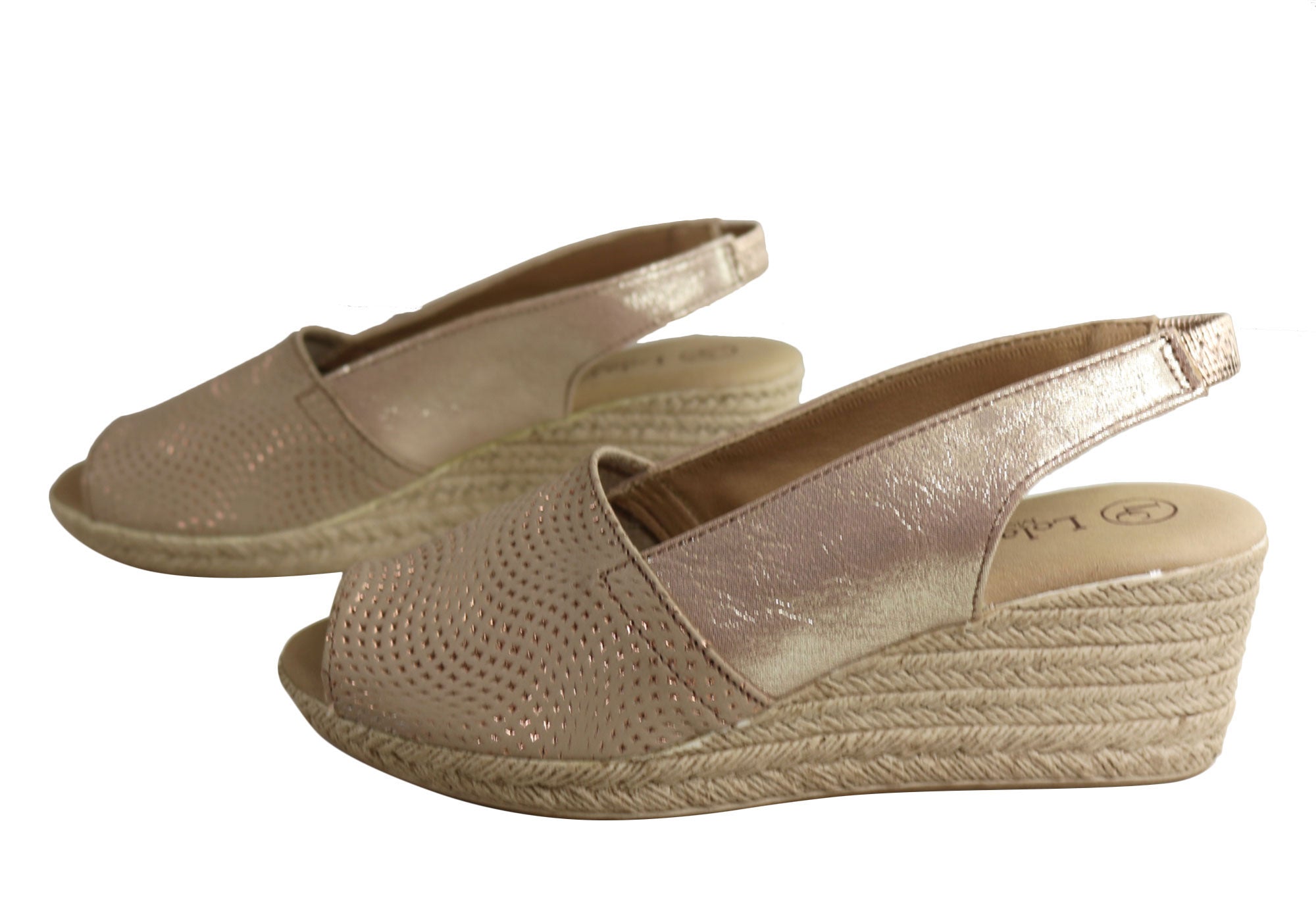 Lola Canales Women's Comfort Leather Wedge Sandals - Handmade in Spain - Perfect for Summer, Beach, and Casual Outings