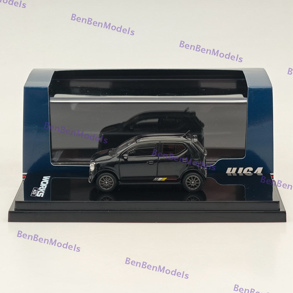 1/64 Scale Hobby Japan SUZUKI ALTO WORKS (HA36S) Diecast Model Car - Bluish Black HJ641070ABK | Collectible Miniature Vehicle for Display, Racing Enthusiasts, and Japanese Car Fans