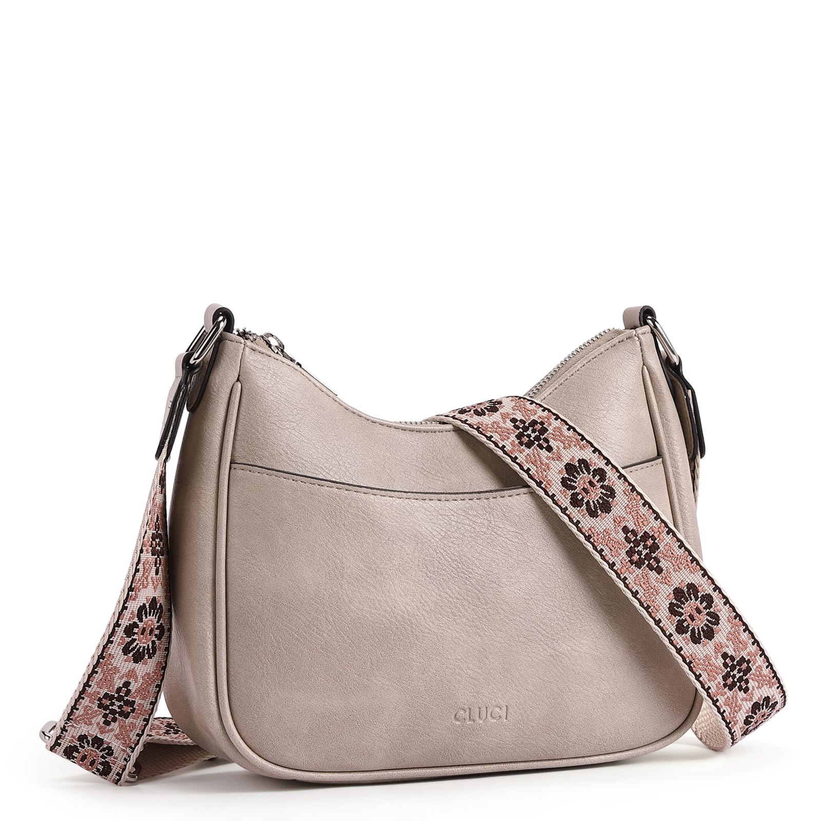 CLUCI Vegan Leather Crossbody Bags for Women - Adjustable Wide Strap Shoulder Handbag Purse | Perfect for Work, Travel & Everyday Use