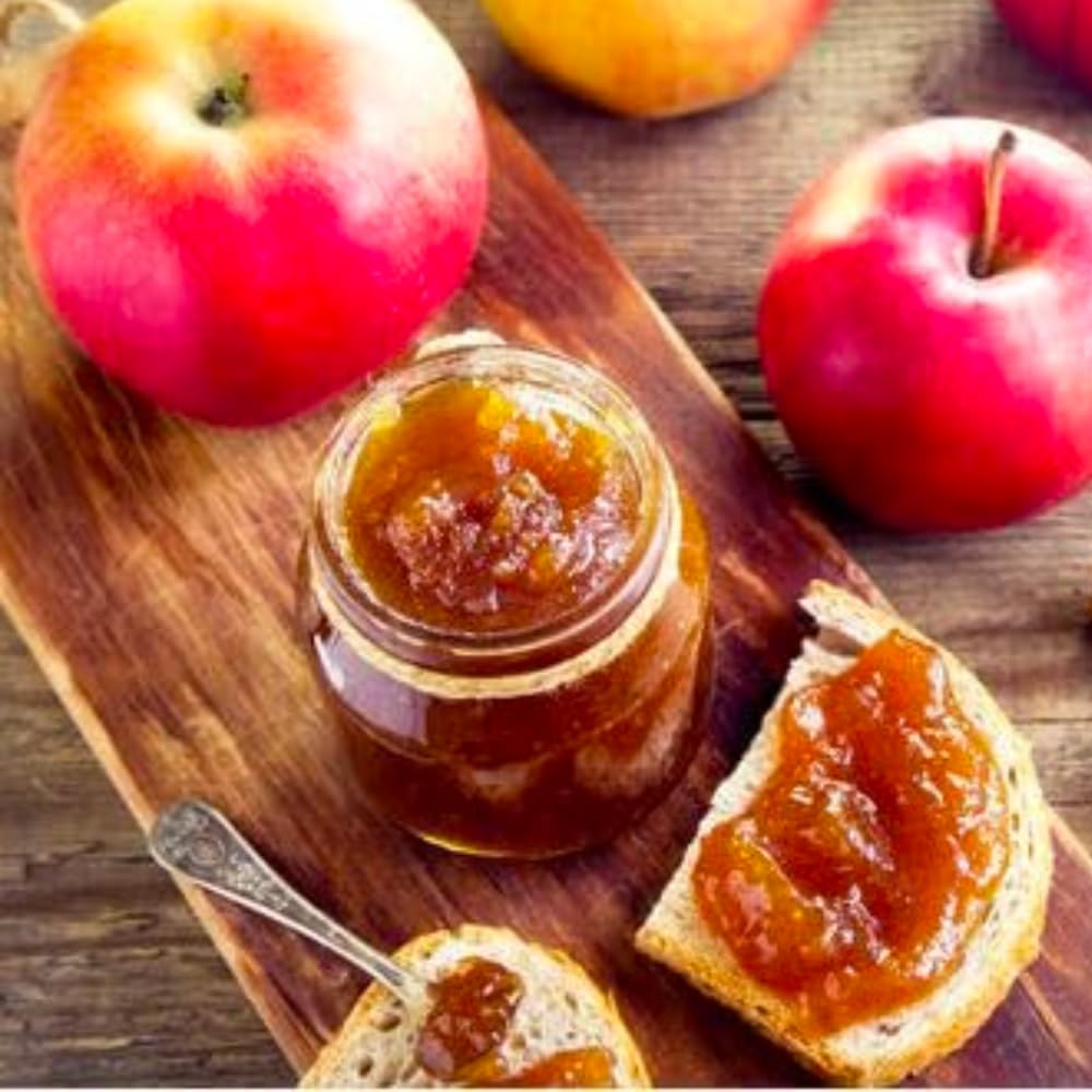 Delicious Apple Butter Spread - Sweet & Smooth Fruit Preserve for Toast, Pancakes & Baking | Homemade Flavor, Gluten-Free, Non-GMO | Perfect Breakfast & Dessert Topping