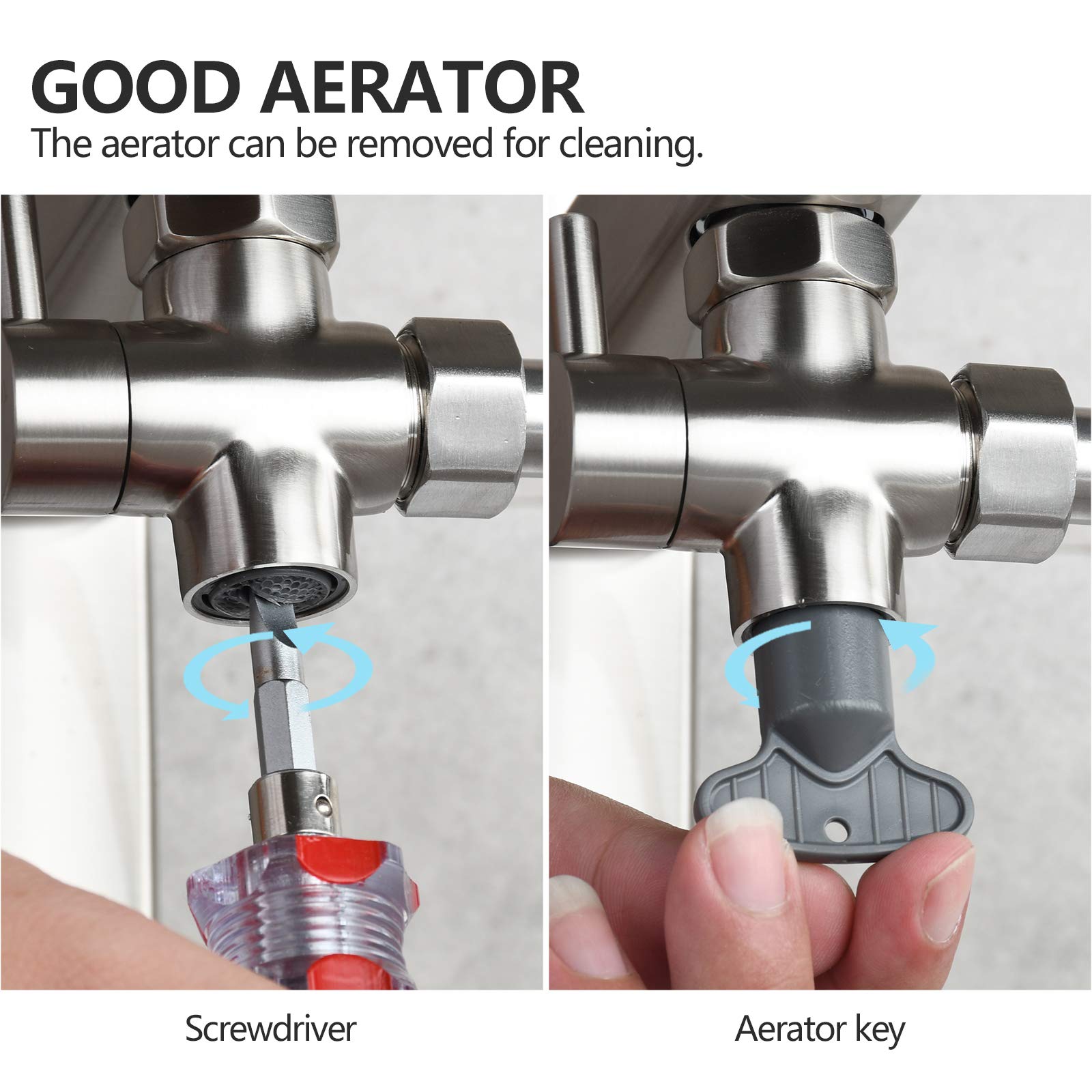 Brass Faucet Valve Splitter - M22 to M24 Sink Hose Connector, Brushed Nickel Diverter for Kitchen & Bathroom | Perfect for Dual Sink Use, Outdoor Faucet Extension & RV Water Hookup