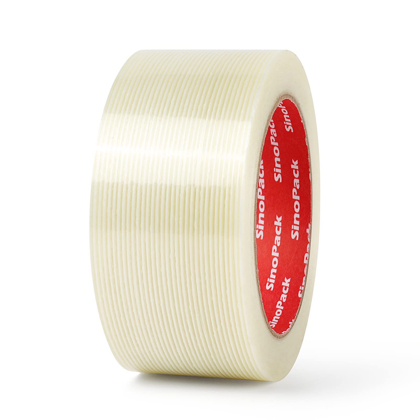 Heavy Duty Fiberglass Reinforced Strapping Tape - 3 Pack, 5.5Mil Thick x 2 Inch Wide x 30 Yards Long - Strong Filament Tape for Shipping Boxes, Moving, Packaging & Industrial Use