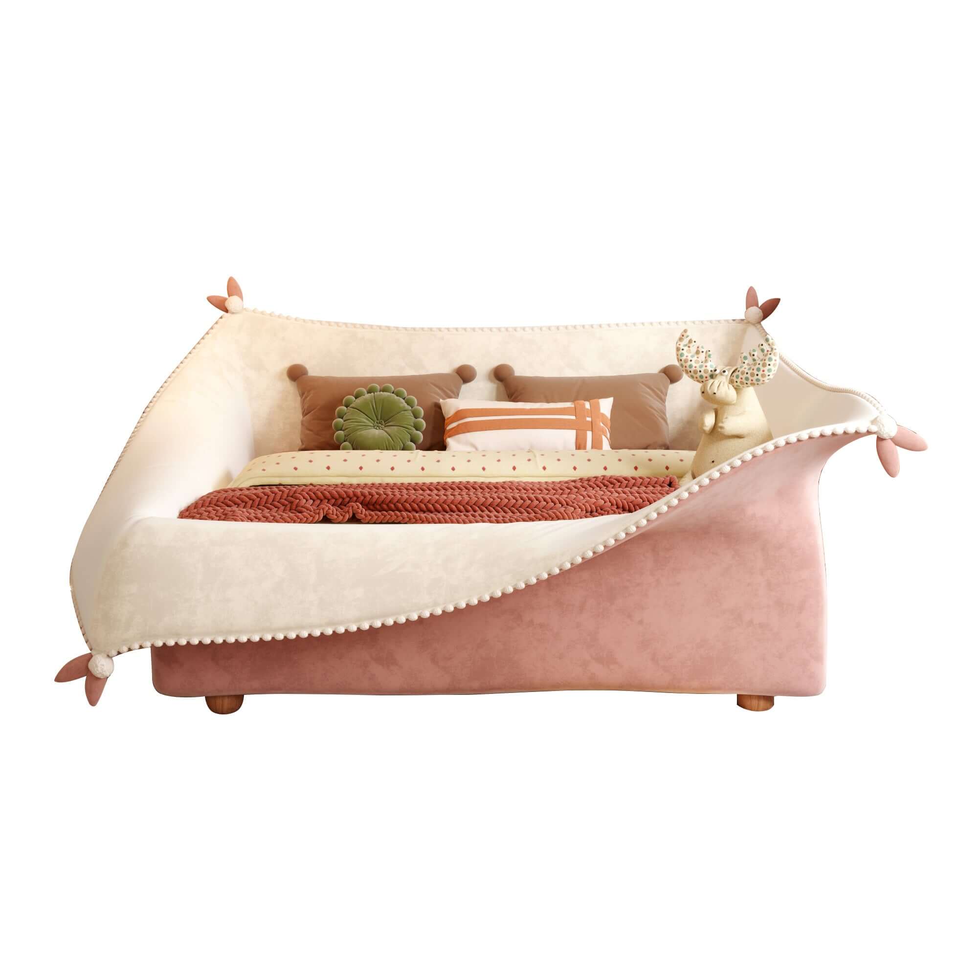 Magic Pocket Kids Bed with Guardrail - Safe & Comfortable Toddler Bed for Boys & Girls - Perfect for Nursery, Daycare & Kids' Bedrooms