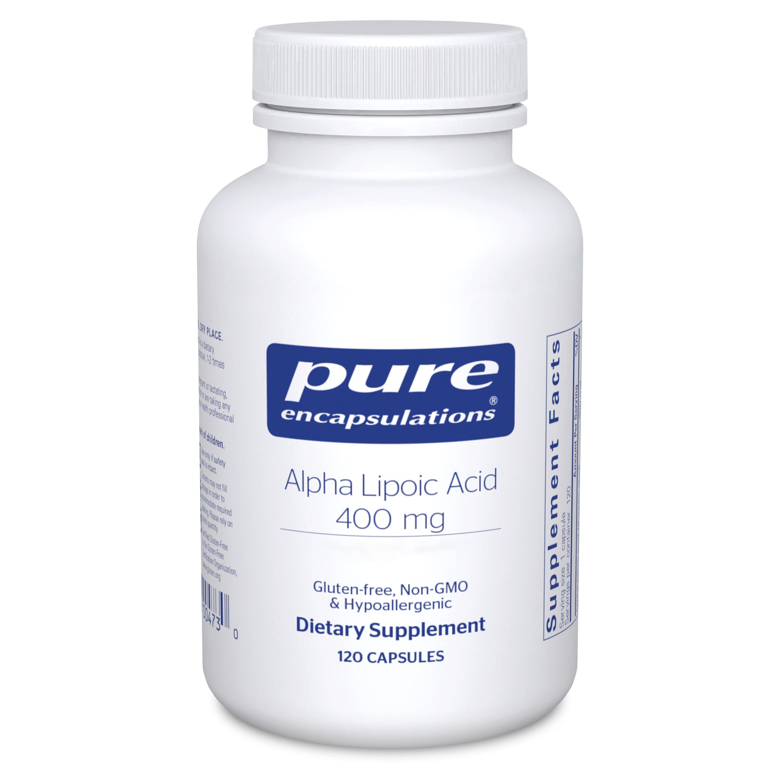 Pure Encapsulations Alpha Lipoic Acid 400mg - 120 Capsules | ALA Supplement for Liver Support, Antioxidant Protection, Nerve & Heart Health | Supports Free Radical Defense & Blood Sugar Metabolism | Perfect for Daily Wellness & Detox Routines